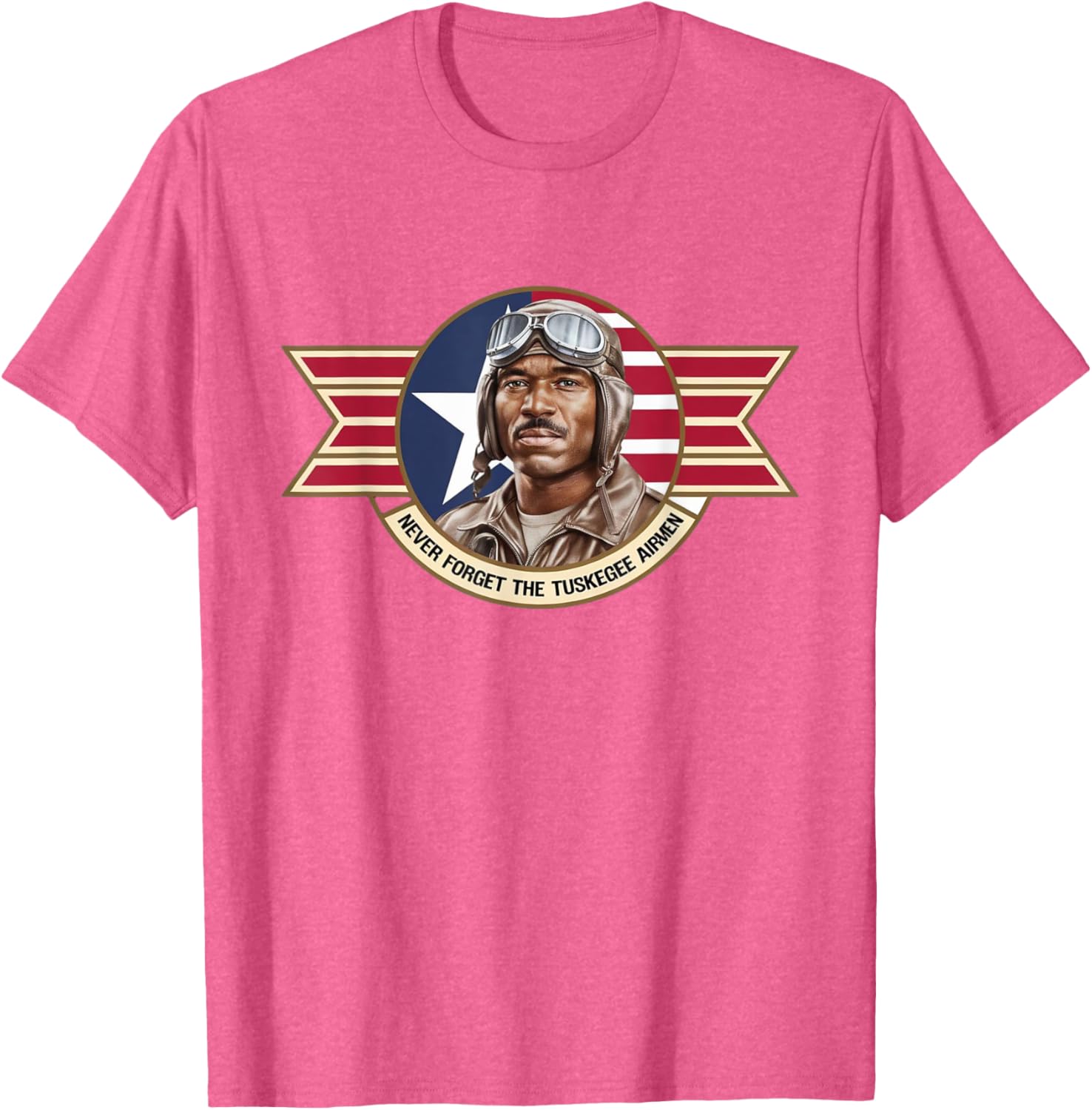 Retro Black Airmen T-Shirt Honoring WWII Tuskegee Pilots History - 1
