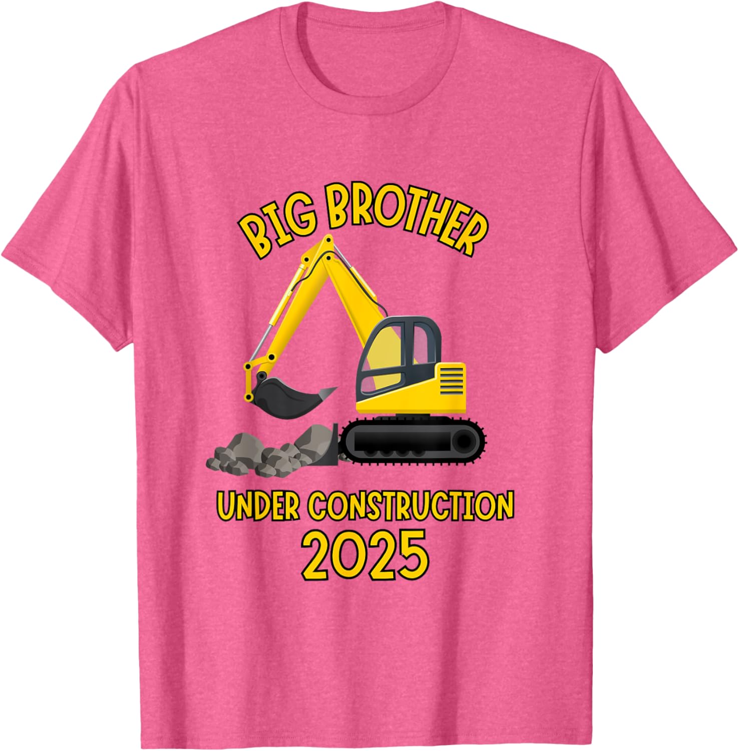 Big Brother Under Construction Truck Sibling Reveal 2025 T-Shirt - 9