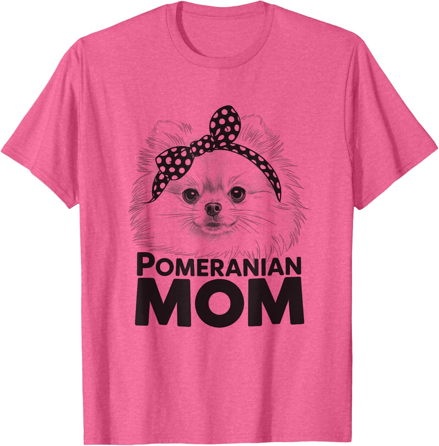 Cute Pomeranian Mom T-Shirt Design for Dog Lovers - Women's Apparel - 1