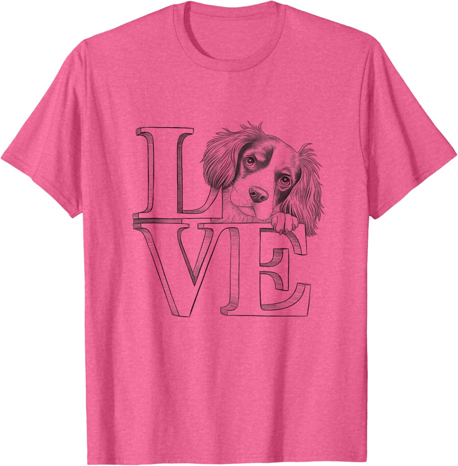 Brittany Spaniel Love T-Shirt for Men and Women - Perfect Dog Owner Gift - 3