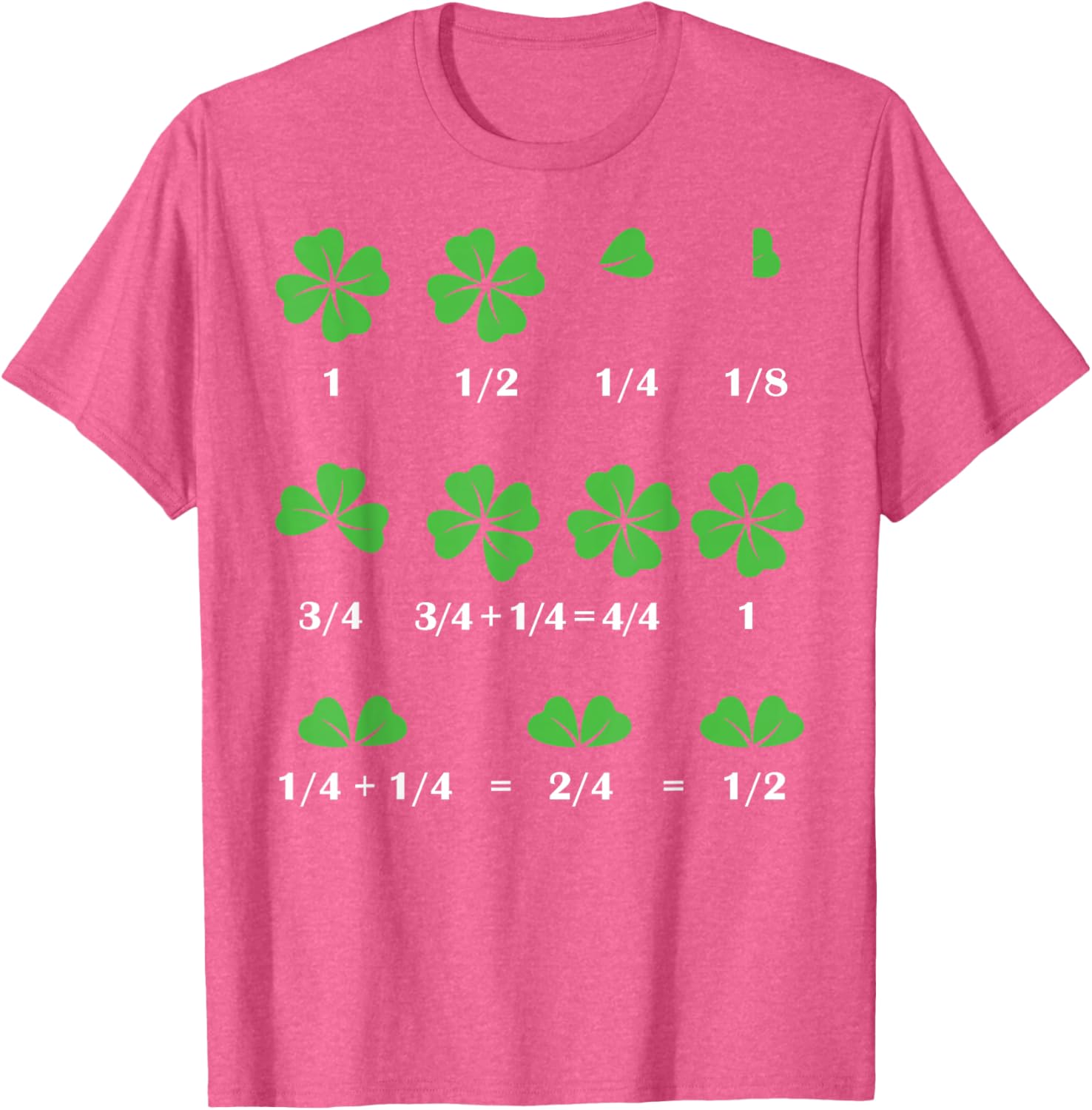 Funny Shamrock Fraction T-Shirt for St Patrick's Day Fun for Kids - 26