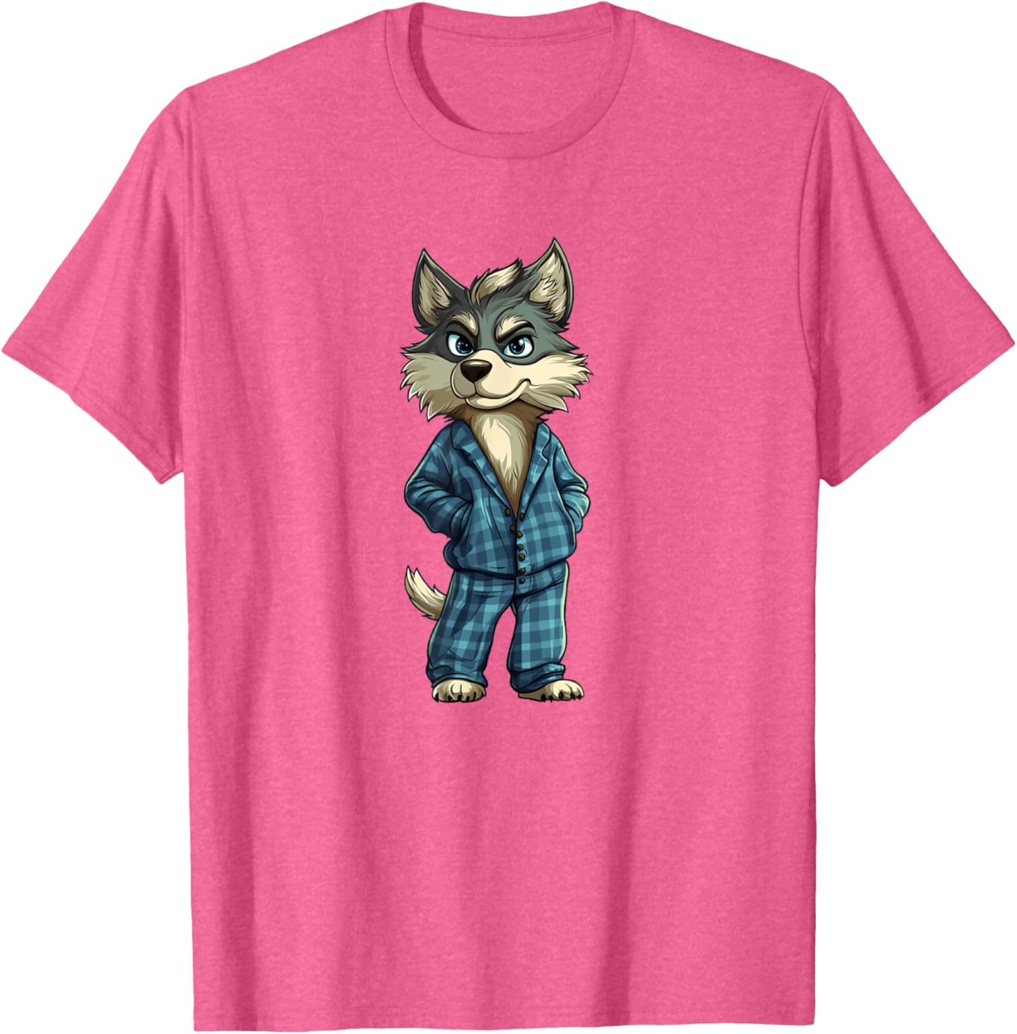 Funny Dreamy Wolf Pajama T-Shirt for Sleepy Boys and Girls - 5
