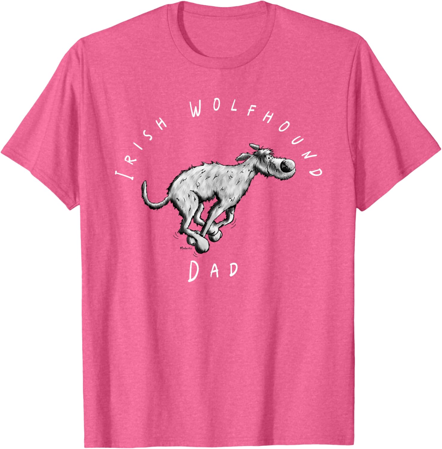 Irish Wolfhound Dad Fun Cartoon T-Shirt for Dog Lovers - Great Gift! - 16
