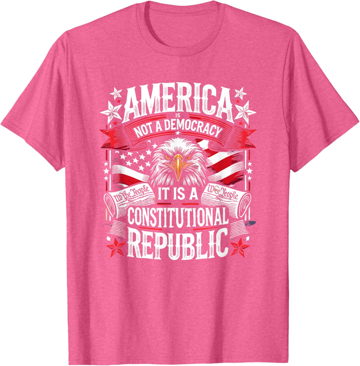 America Is Not A Democracy Constitutional Republic T-Shirt for Freedom Lovers - 19