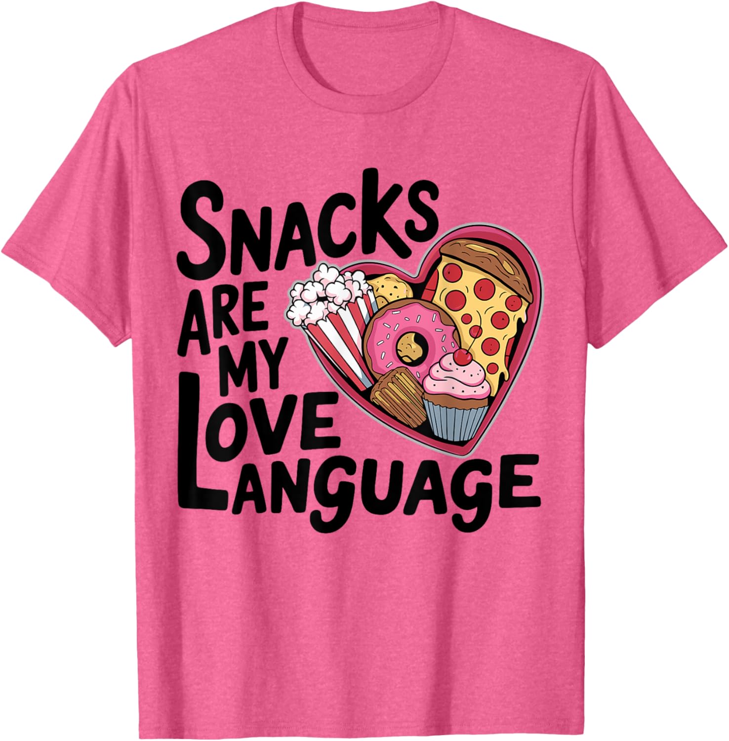 Snacks Are My Love Language T-Shirt for Kids and Adults - Fun Valentine's Tee - 11