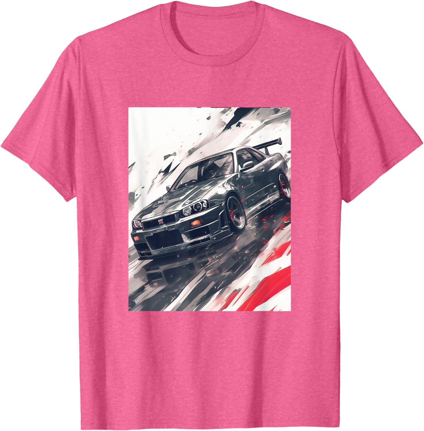 Anime Style JDM GT-R R34 Skyline Graphic Tee - Perfect for Car Lovers - 13