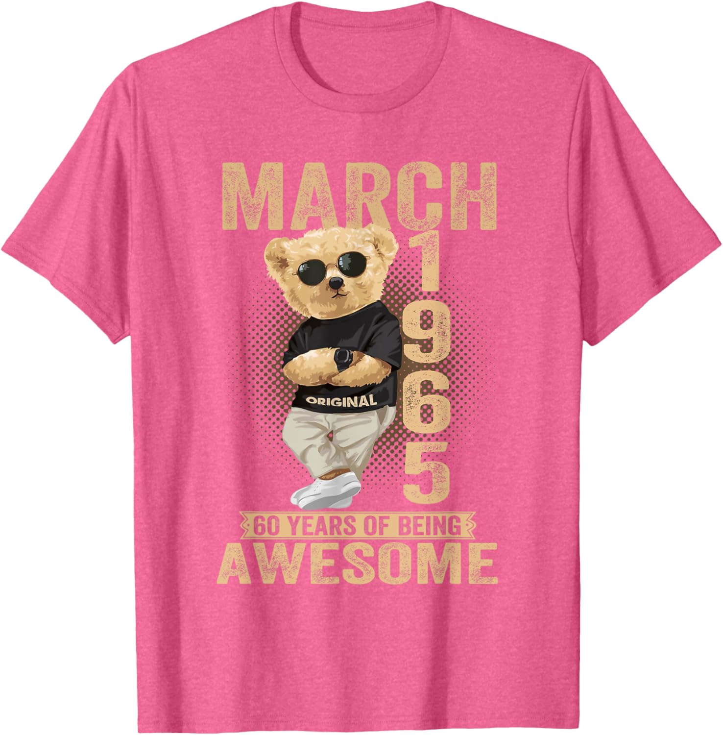 60th Birthday Teddy Bear T-Shirt for Men and Women Born in 1964 - 10