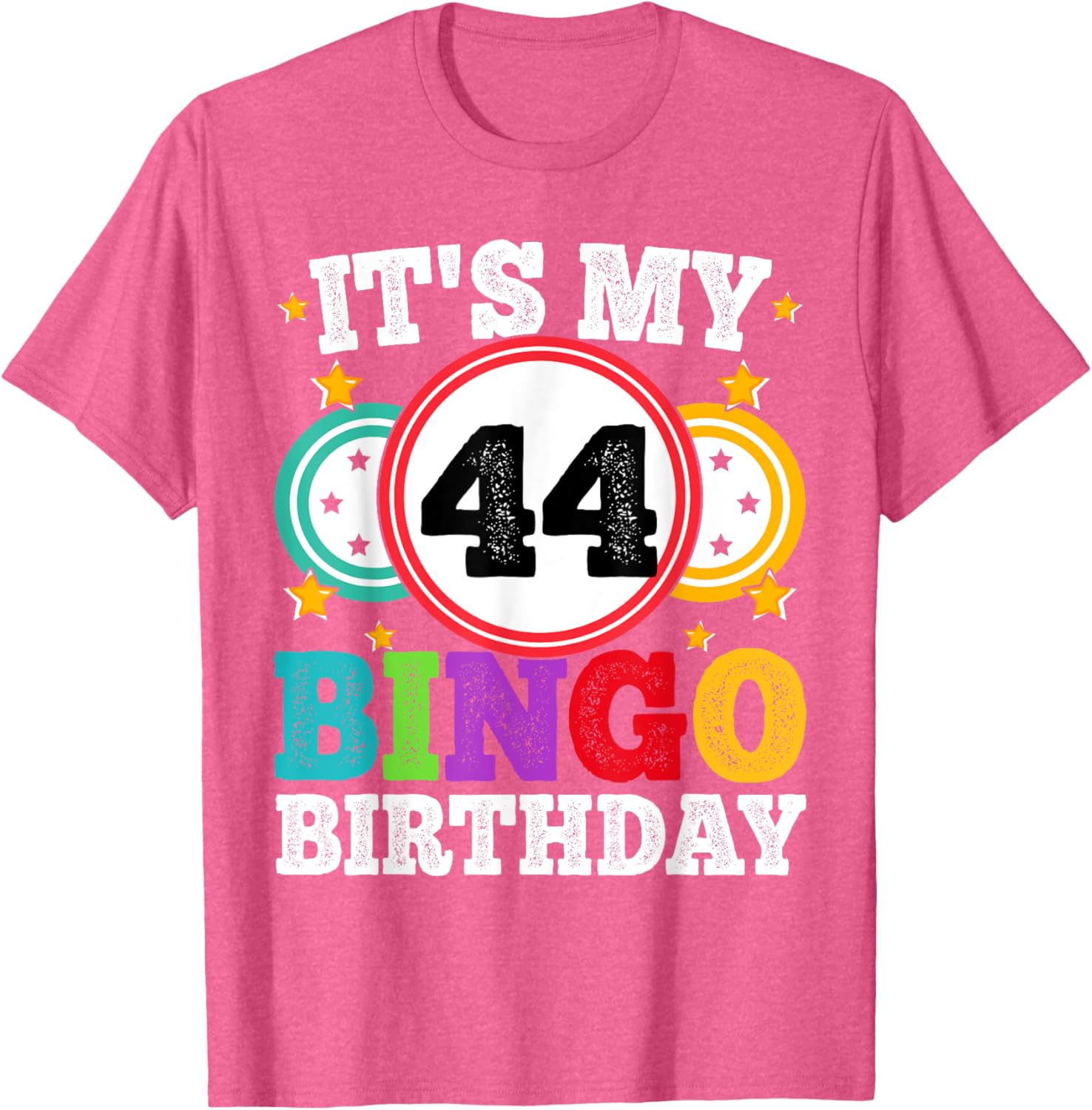 Funny 44th Birthday Bingo T-Shirt for Men and Women - Celebrate in Style! - 12