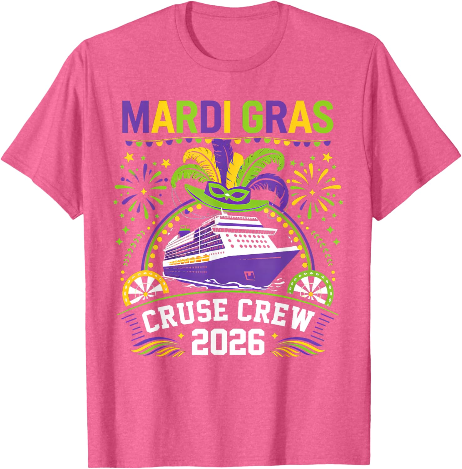 Funny Mardi Gras Cruise Family Matching T-Shirt for 2026 Trip - 4