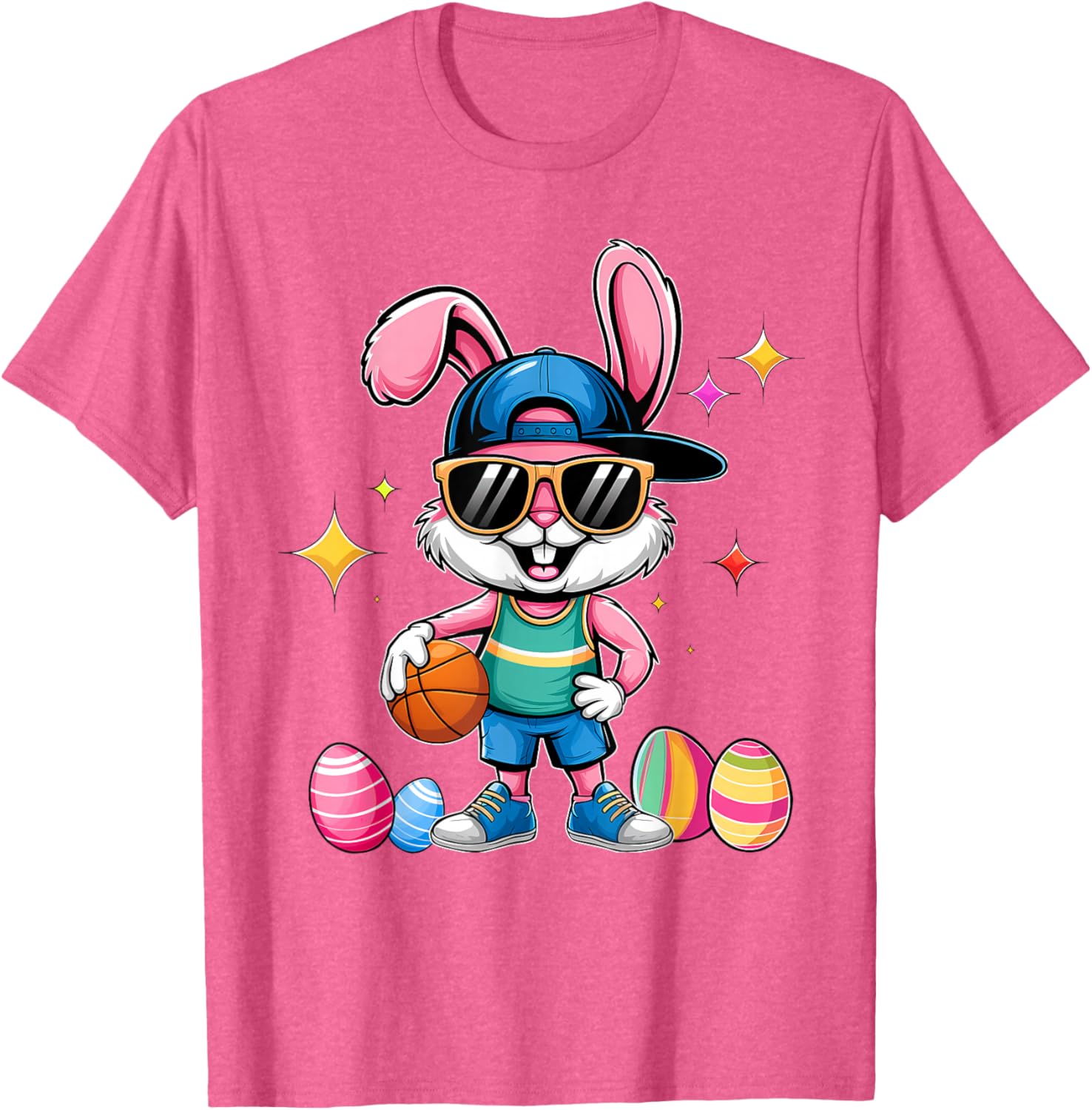 Happy Easter Bunny Basketball T-Shirt for Kids - Fun Sporty Design - 10