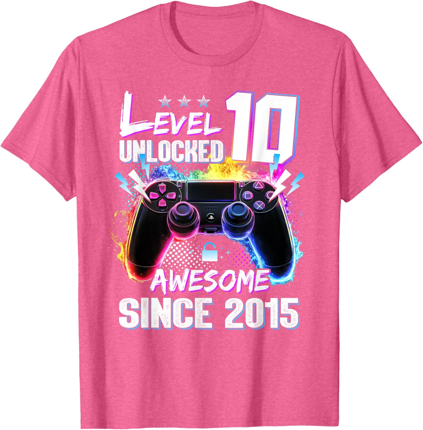 Level 10 Unlocked 10th Birthday T-Shirt Awesome Gift for Kids - 18