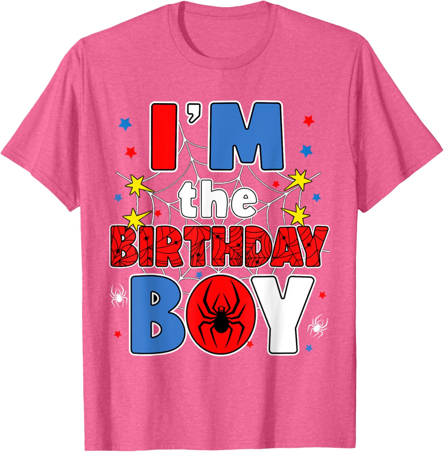 I'm The Birthday Boy Spider Web Family Party T-Shirt for Kids - 23