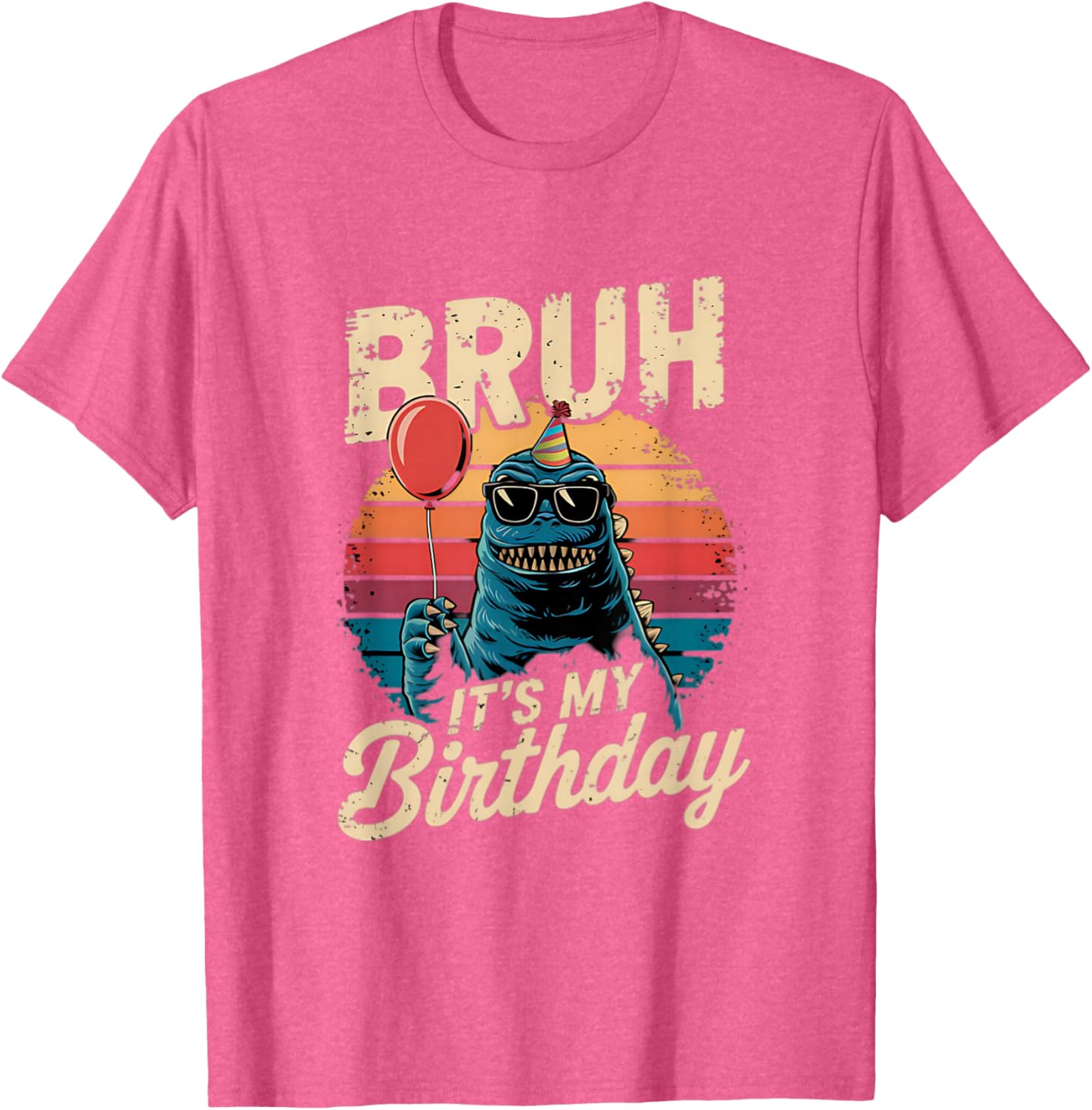 Birthday Kaiju Monster T-Shirt with Retro Sunset Adventure Design - 5