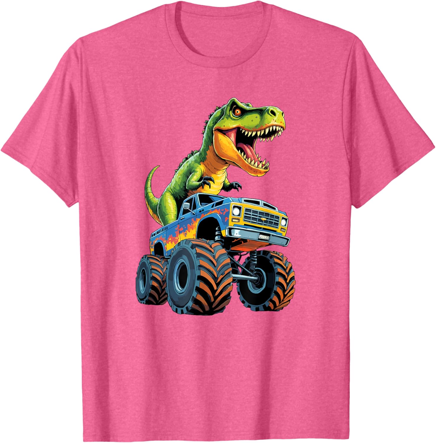 Monster Truck Dinosaur Birthday Party T-Shirt for Boys - Fun & Exciting! - 1