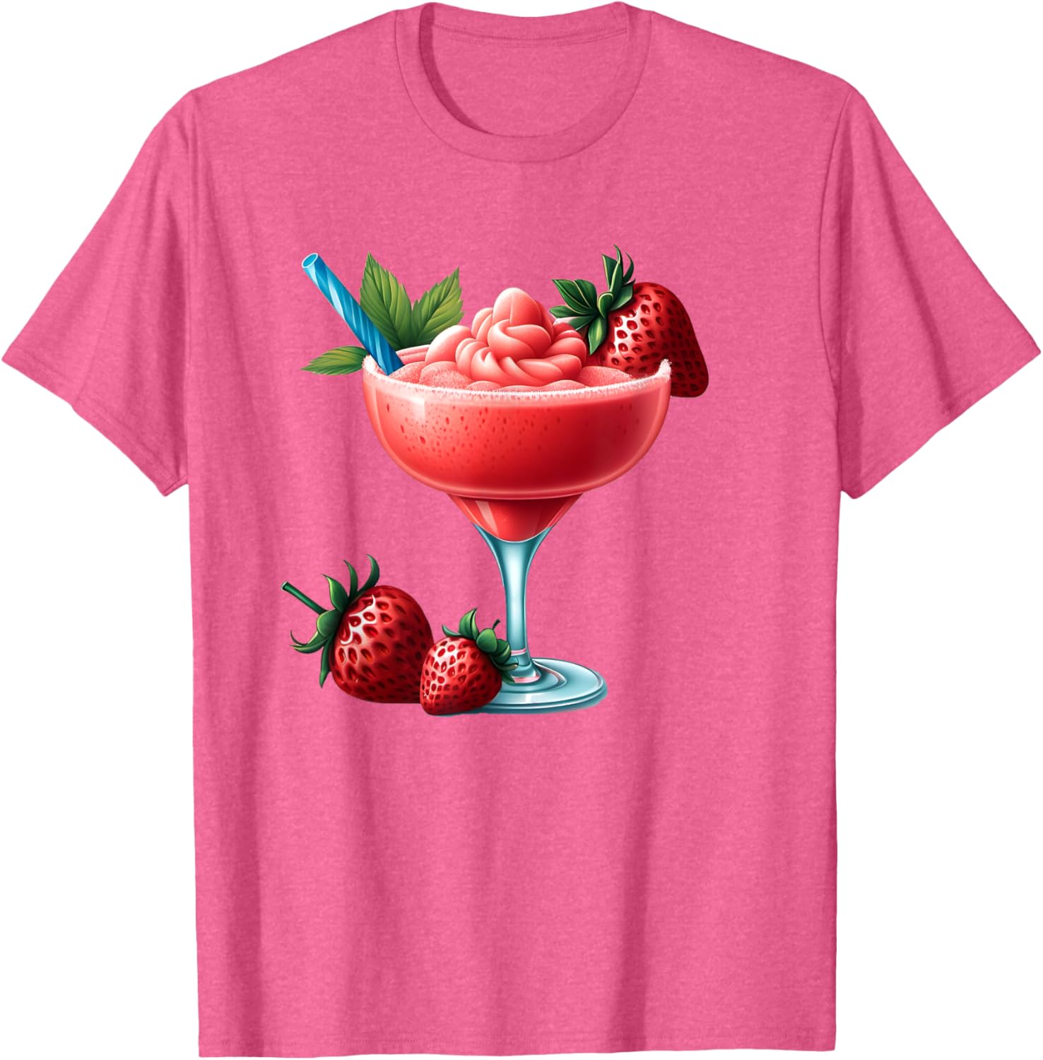 Frozen Strawberry Daiquiri T-Shirt for Fun Summer Vibes and Relaxation - 22