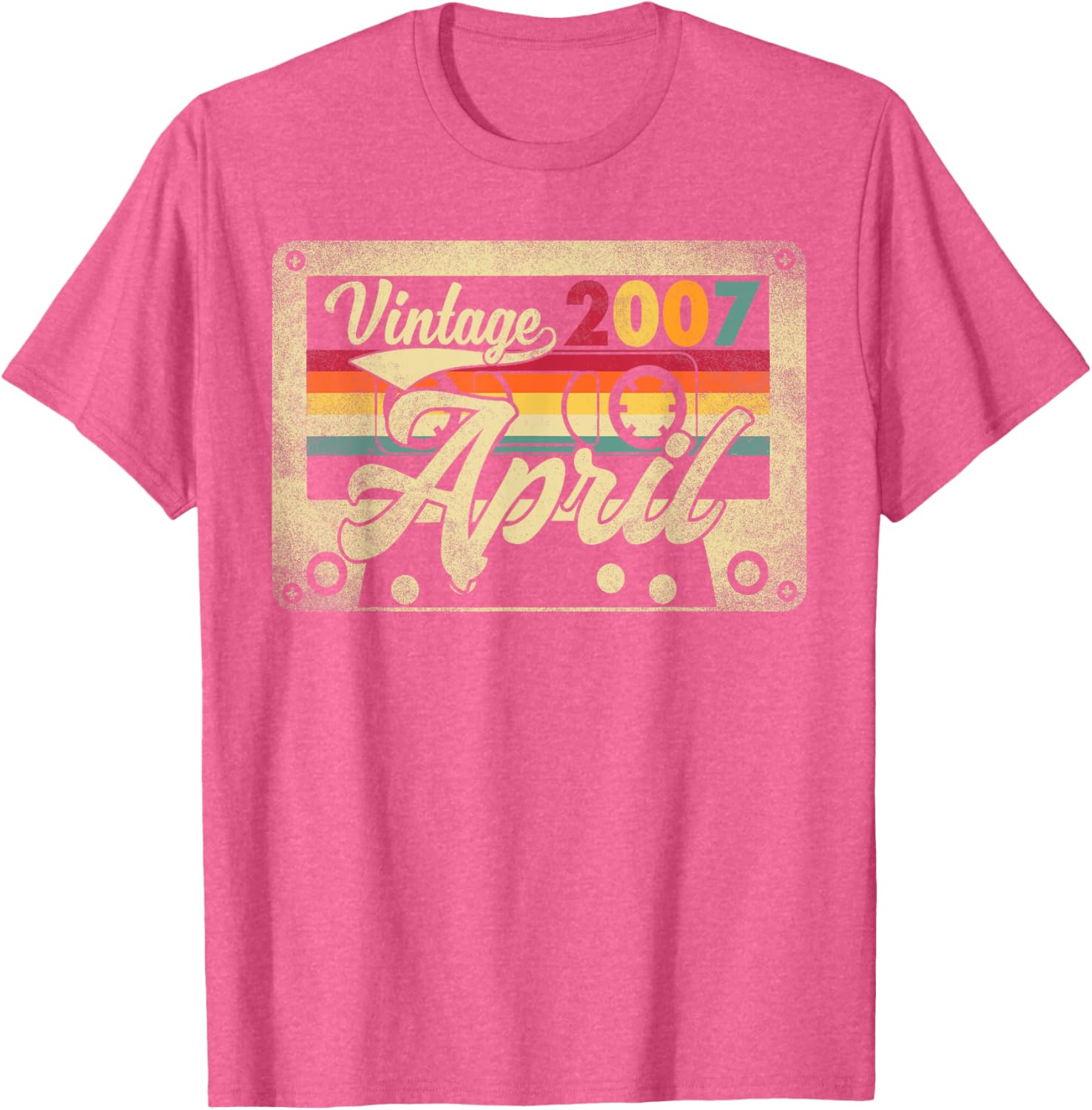 Funny Vintage April 2007 18th Birthday Retro T-Shirt for Celebration - 17