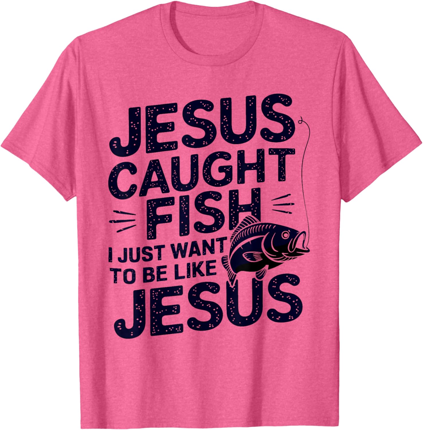 Jesus Caught Fish Fishing T-Shirt for Faithful Anglers and Fishermen - 4