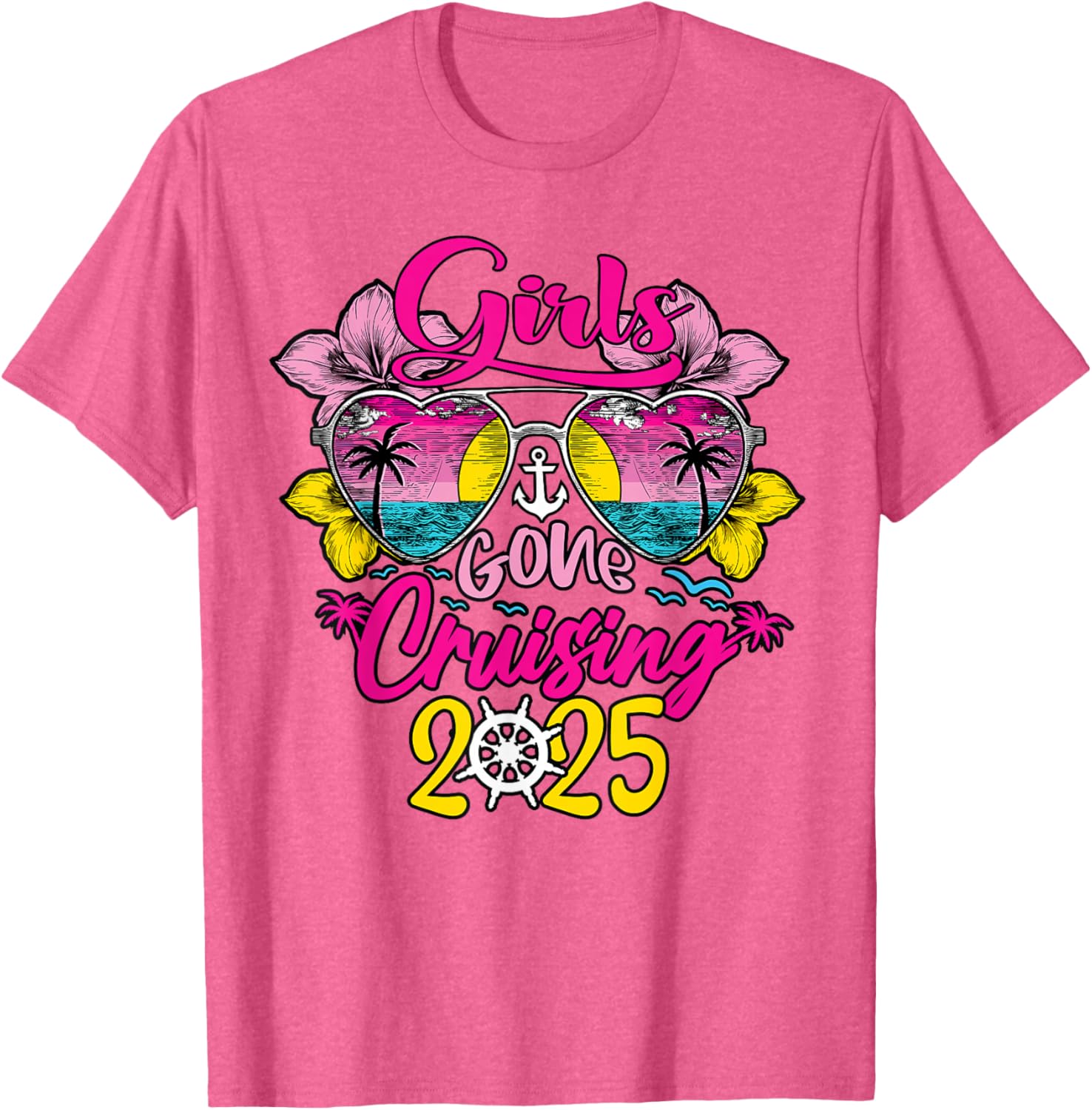 Girls Gone Cruising 2025 Funny Besties T-Shirt for Vacation Fun - 1