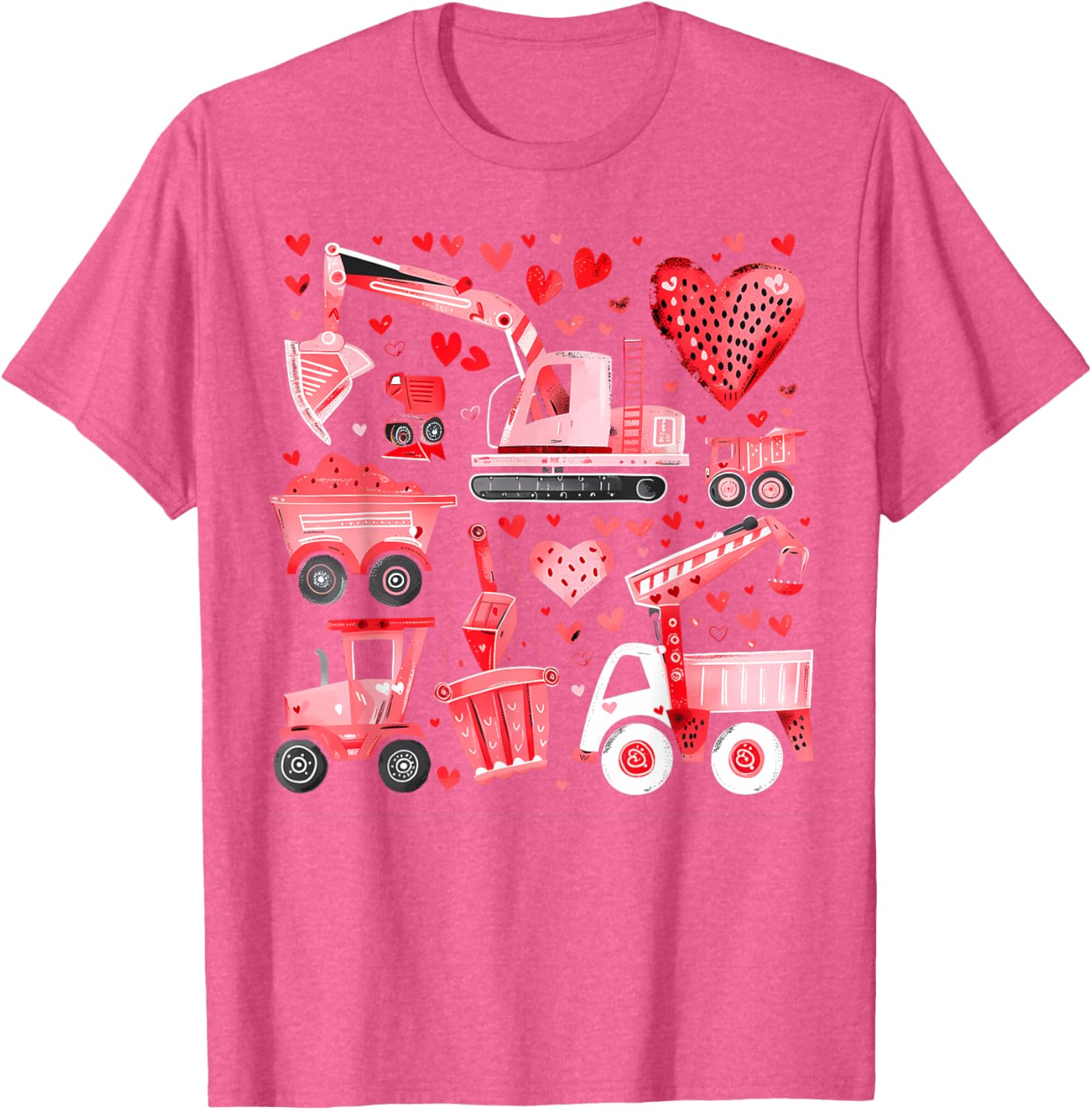 Adorable Valentine's Day Construction Trucks Loads of Love Toddler T-Shirt - 10
