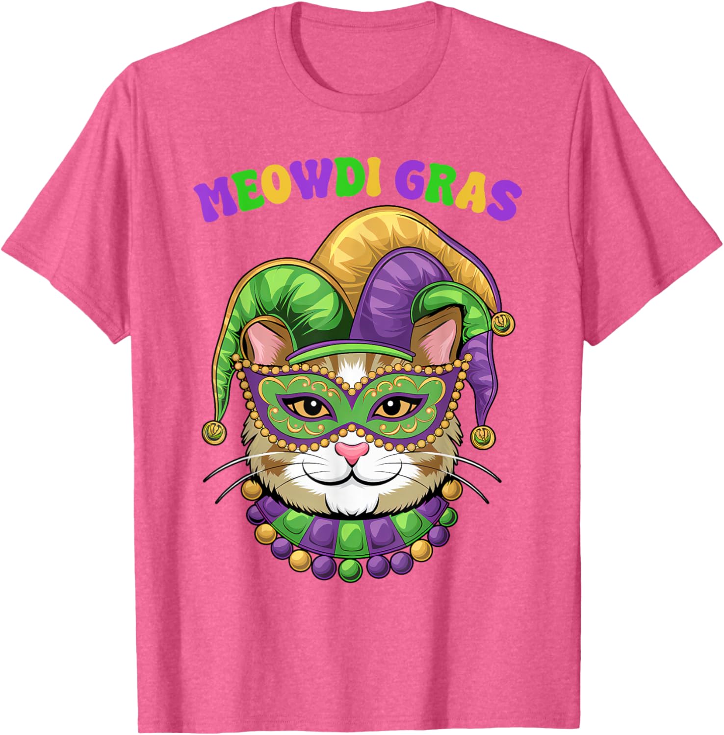 Meowdi Gras Mardi Gras Cat Lover T-Shirt New Orleans Style Fun Apparel - 9