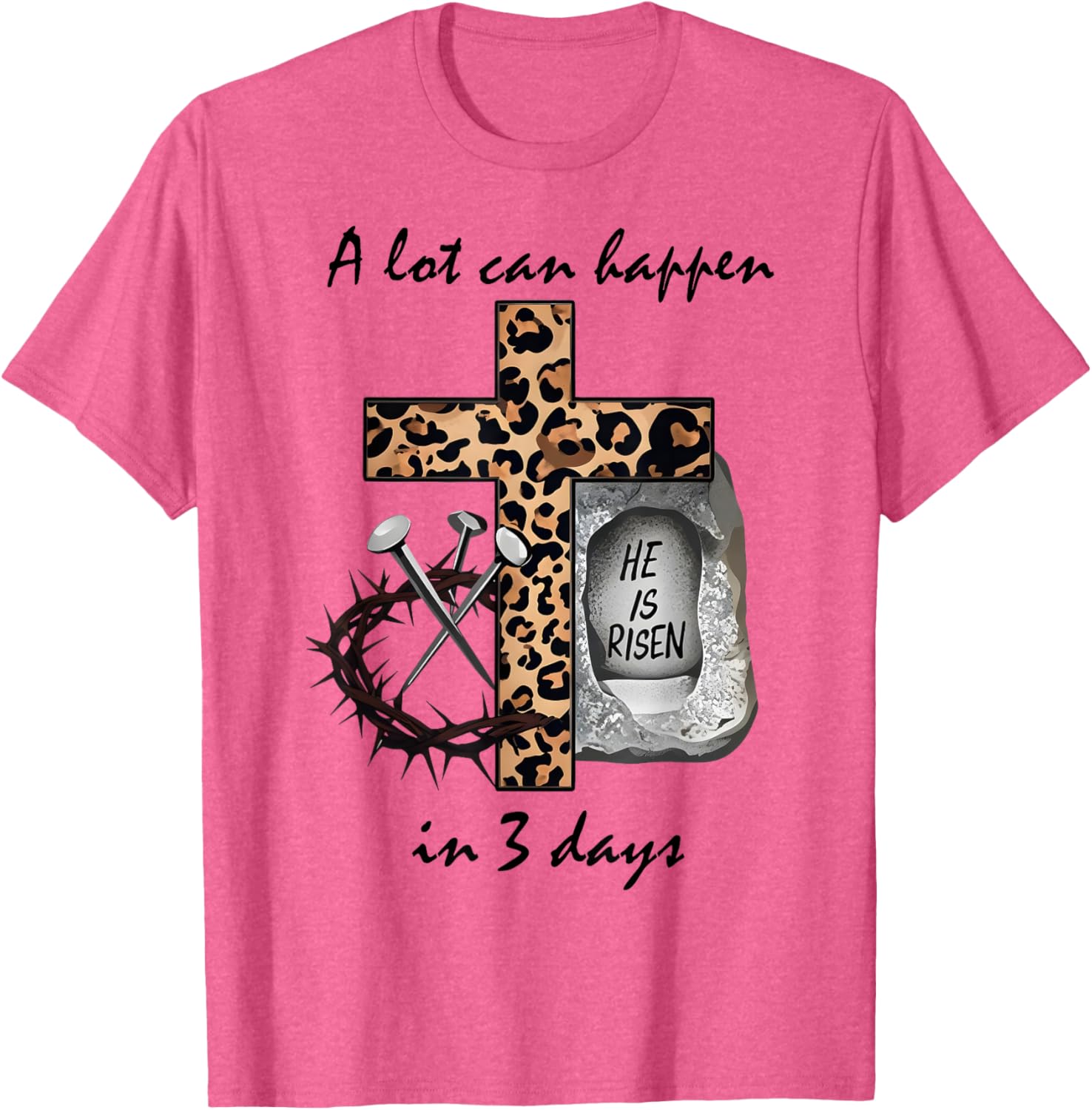 Inspirational 3 Days Christian Easter Cross T-Shirt for Faithful Celebration - 6