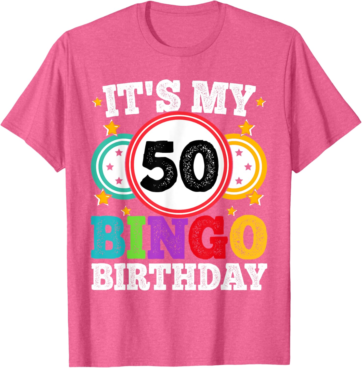 Funny 50th Birthday Bingo T-Shirt for Men and Women Gift Idea - 5