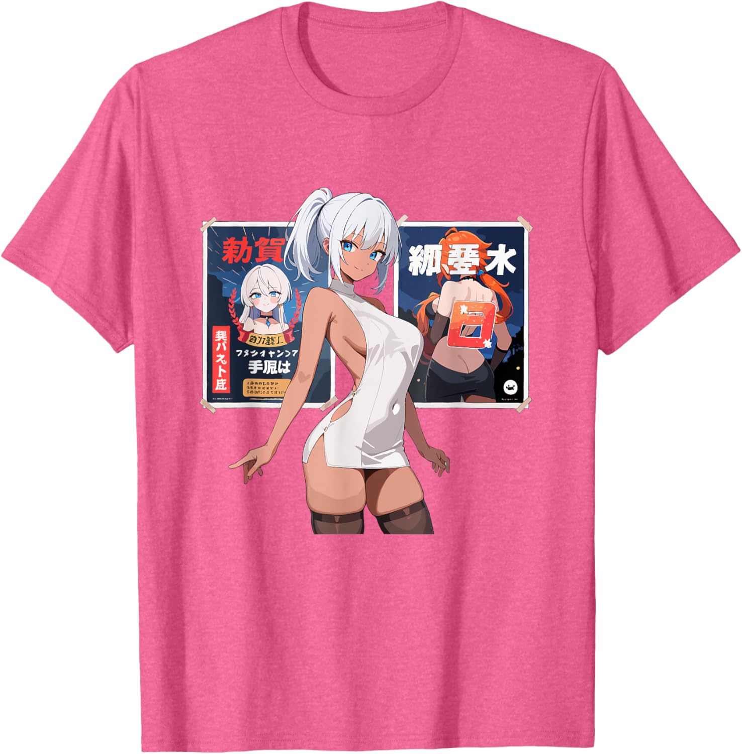 Stylish Waifu Anime Girl T-Shirt in Japanese Art Style for Fans - 8