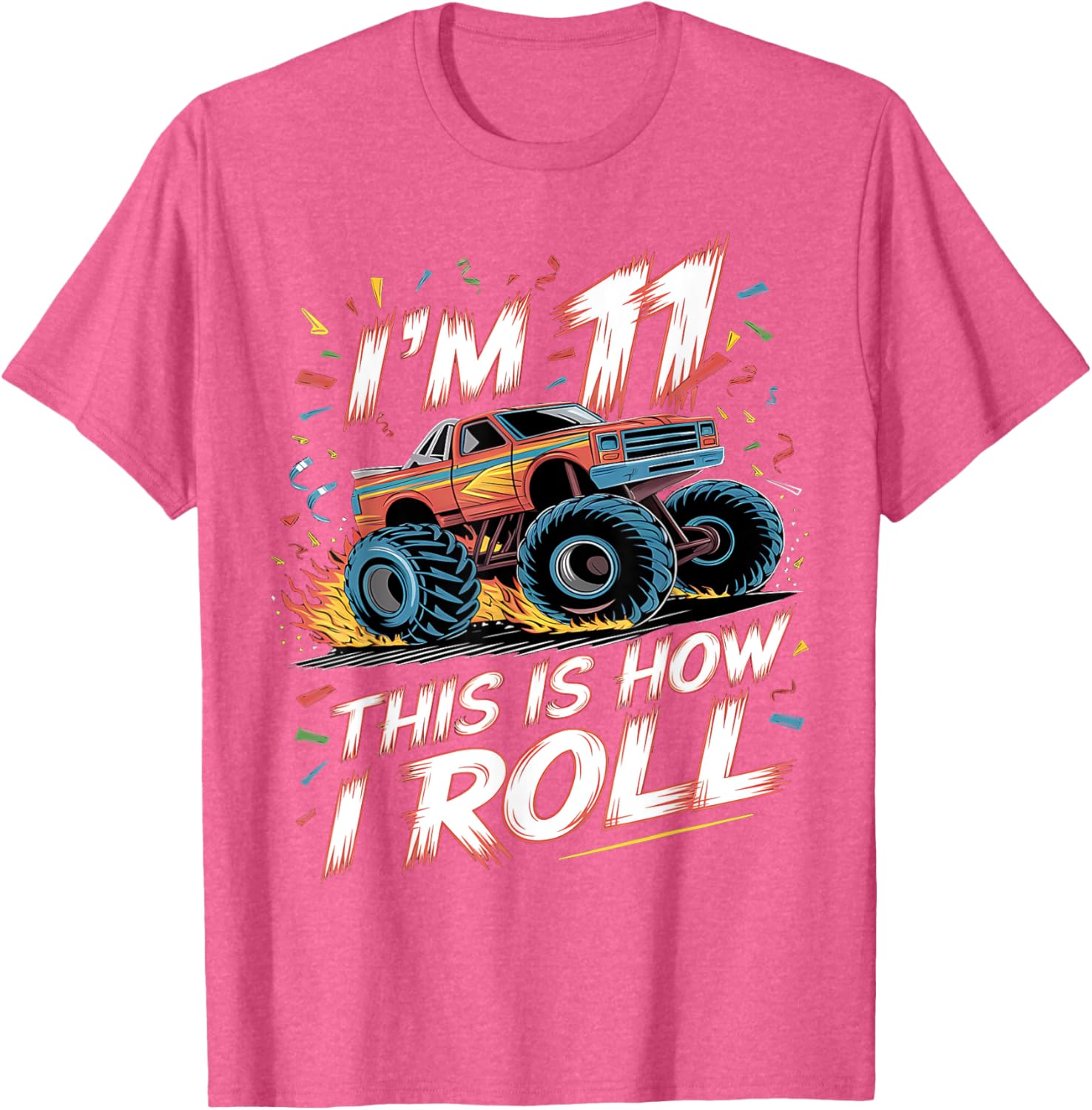 Monster Truck 11th Birthday Shirt for Boys - Fun Birthday T-Shirt - 4