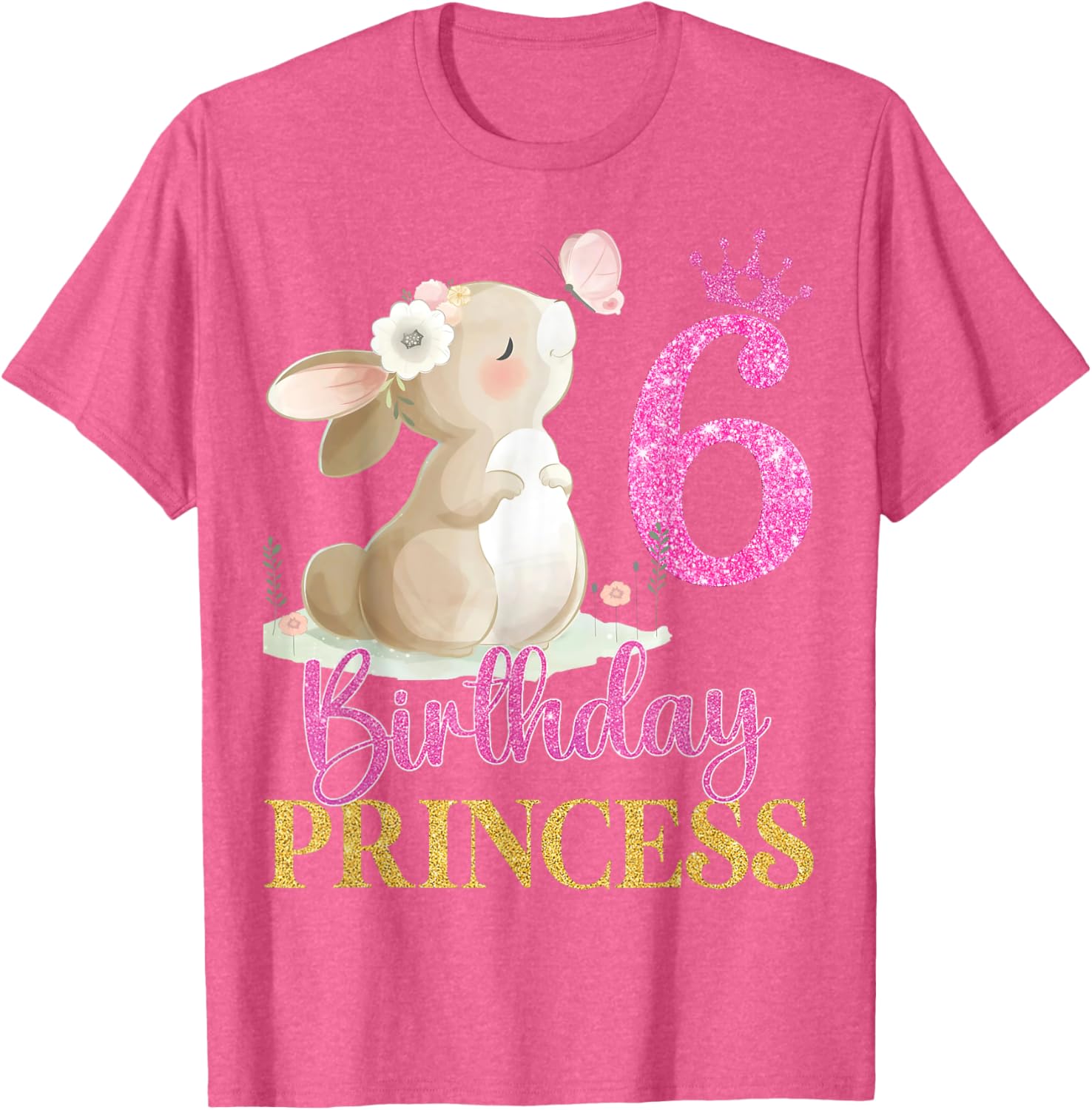 Adorable Rabbit Princess T-Shirt for 6th Birthday Girls - Perfect Gift! - 20