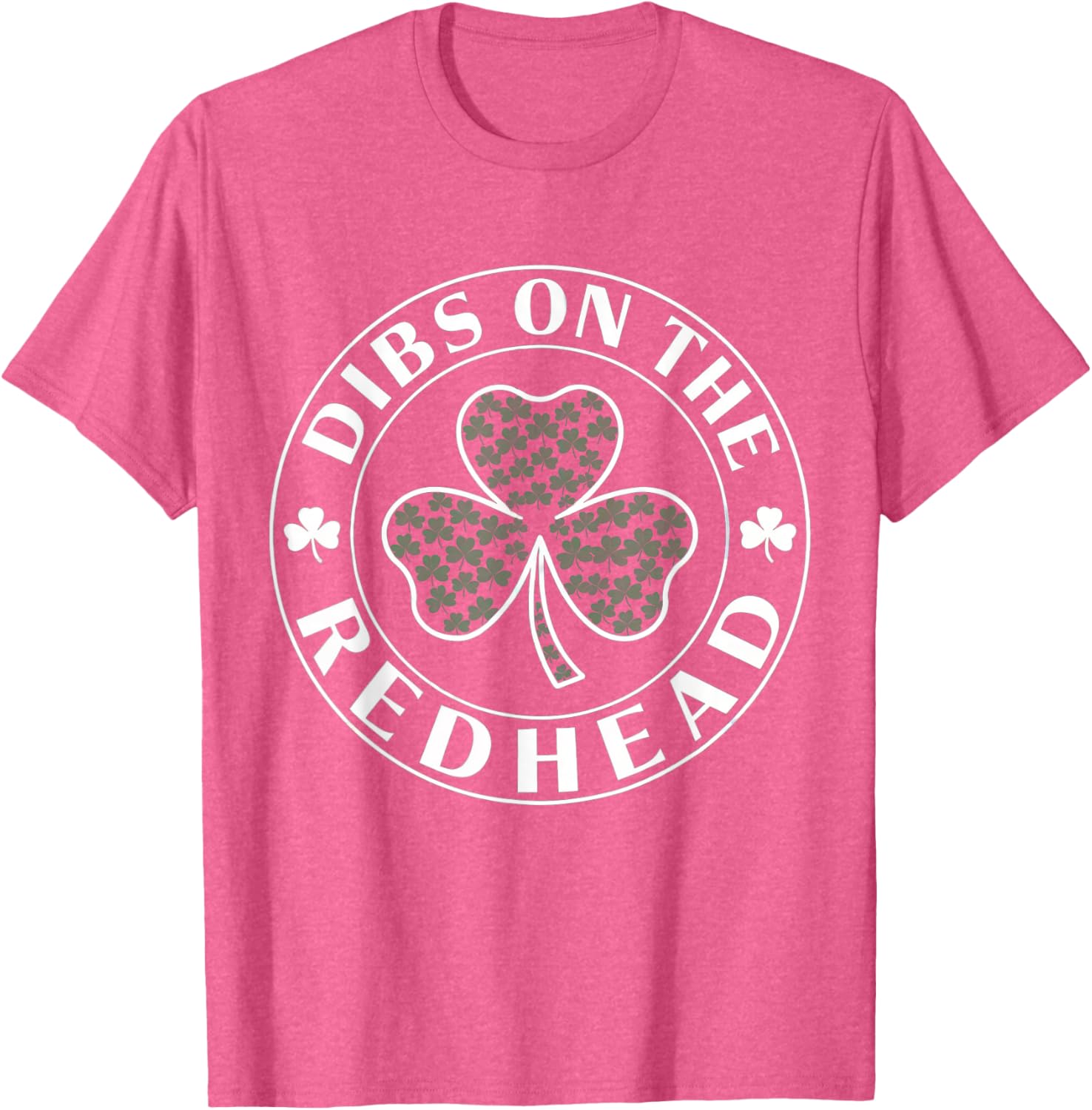 Funny Irish St Patricks Day Shamrock Dibs on the Redhead T-Shirt - 12