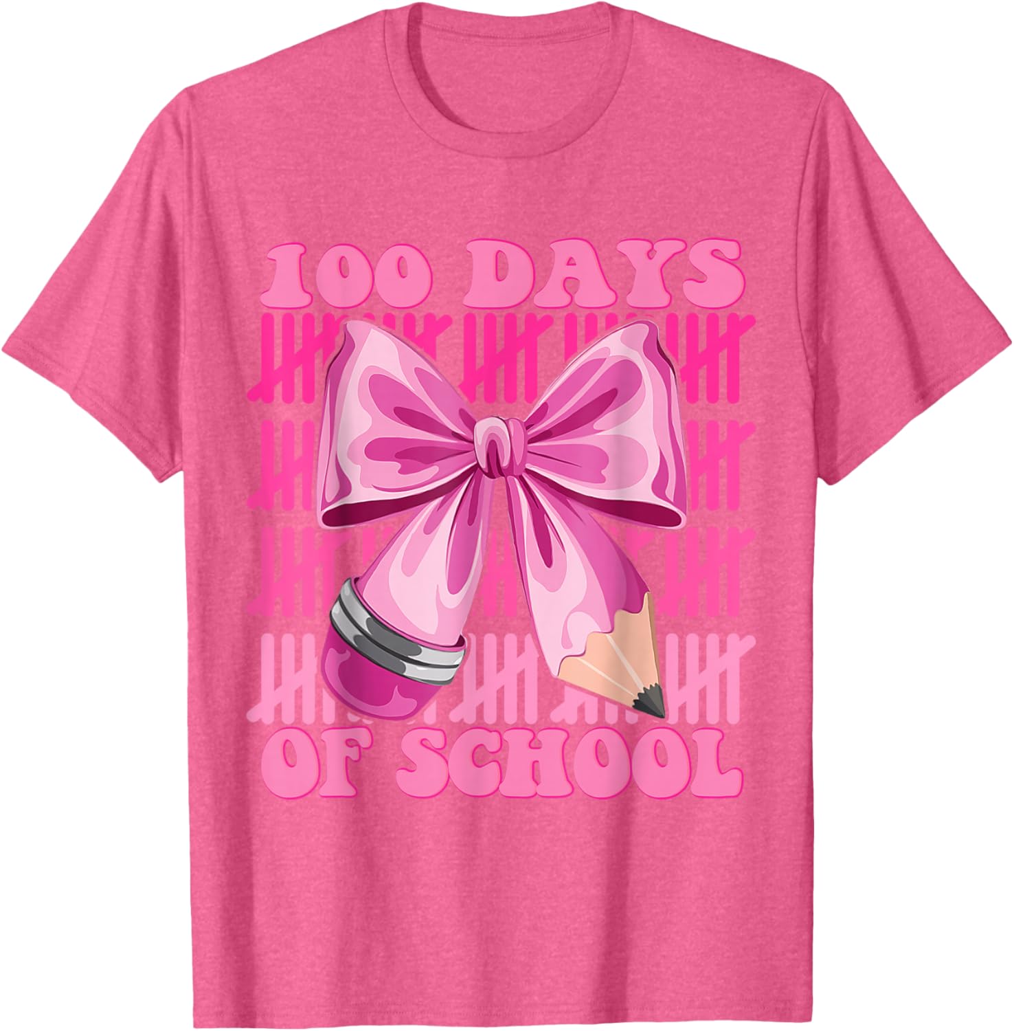 100 Days of School Girls Coquette Bow T-Shirt for Celebrating Milestones - 20