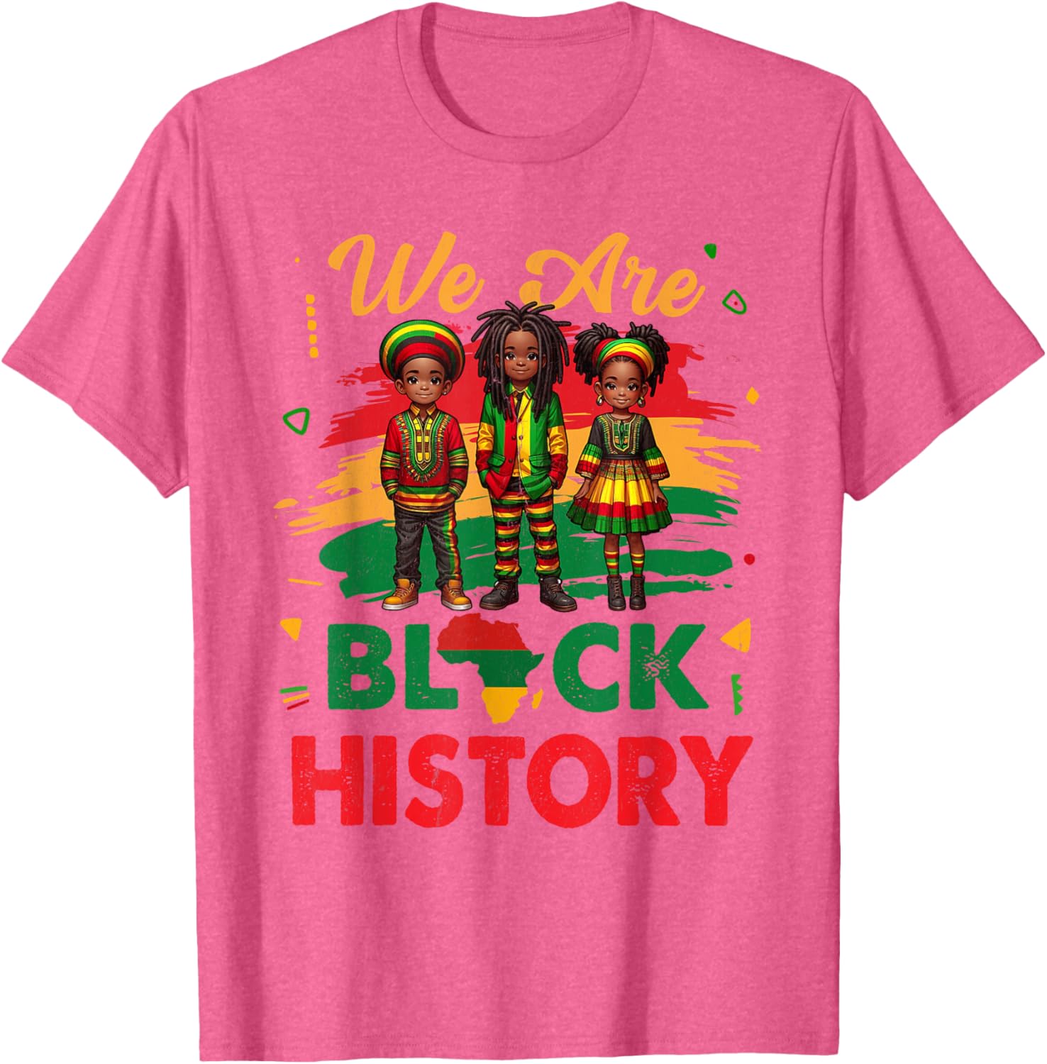Black History Month Map T-Shirt for African Kids Boys and Girls - 12
