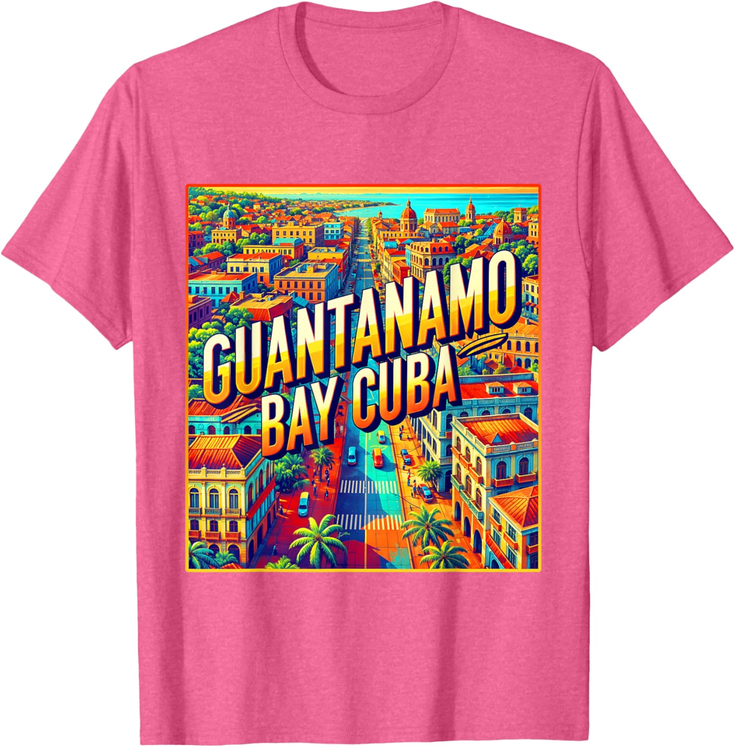Vintage Retro Guantanamo Bay Cuba T-Shirt for Family Trips - 25