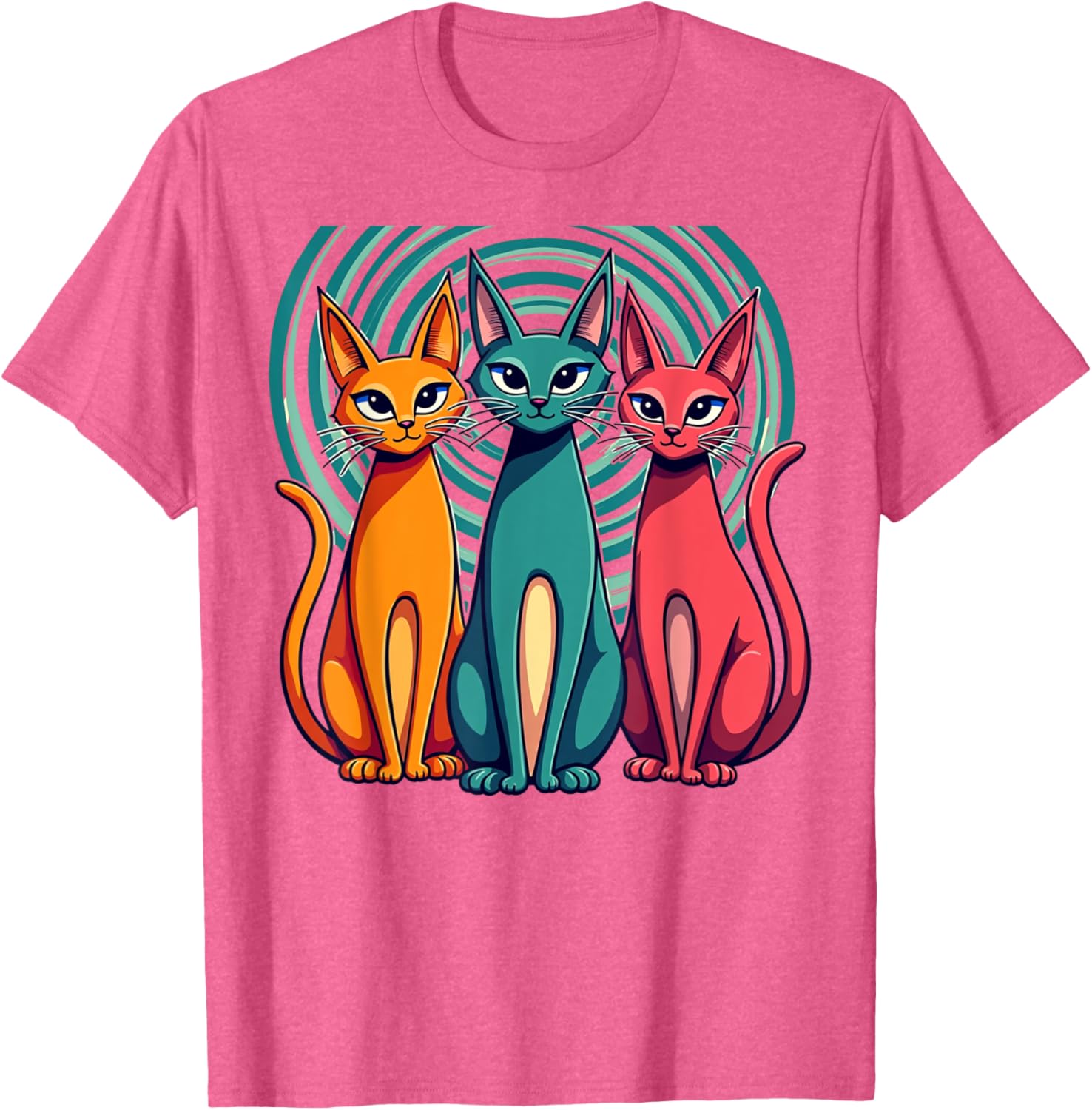 Vintage Retro Mid-Century Modern Cats T-Shirt 50s 60s Style Fashion - 13