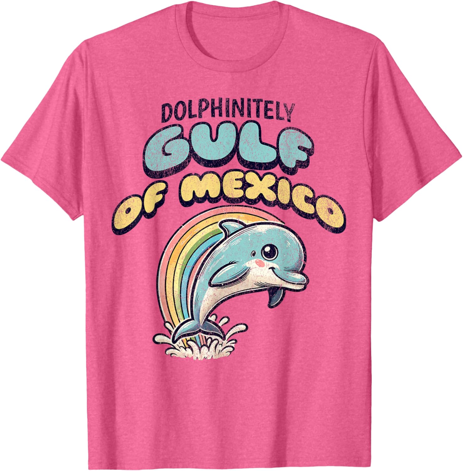 Vintage Retro Dolphin T-Shirt Gulf of Mexico Fun Summer Apparel - 10
