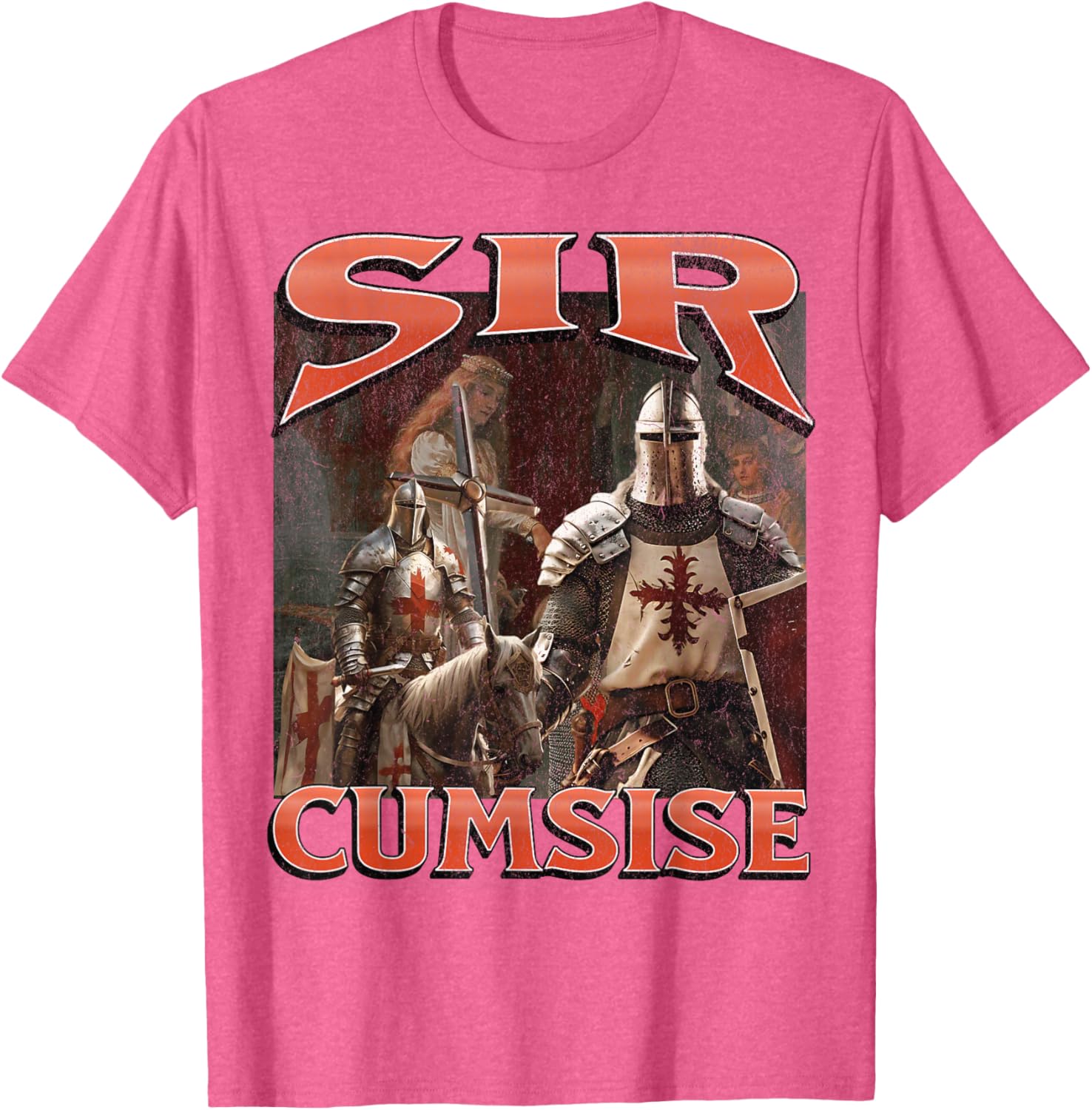Funny Sir Cumcise Knight Meme Graphic T-Shirt for Unique Style Lovers - 16