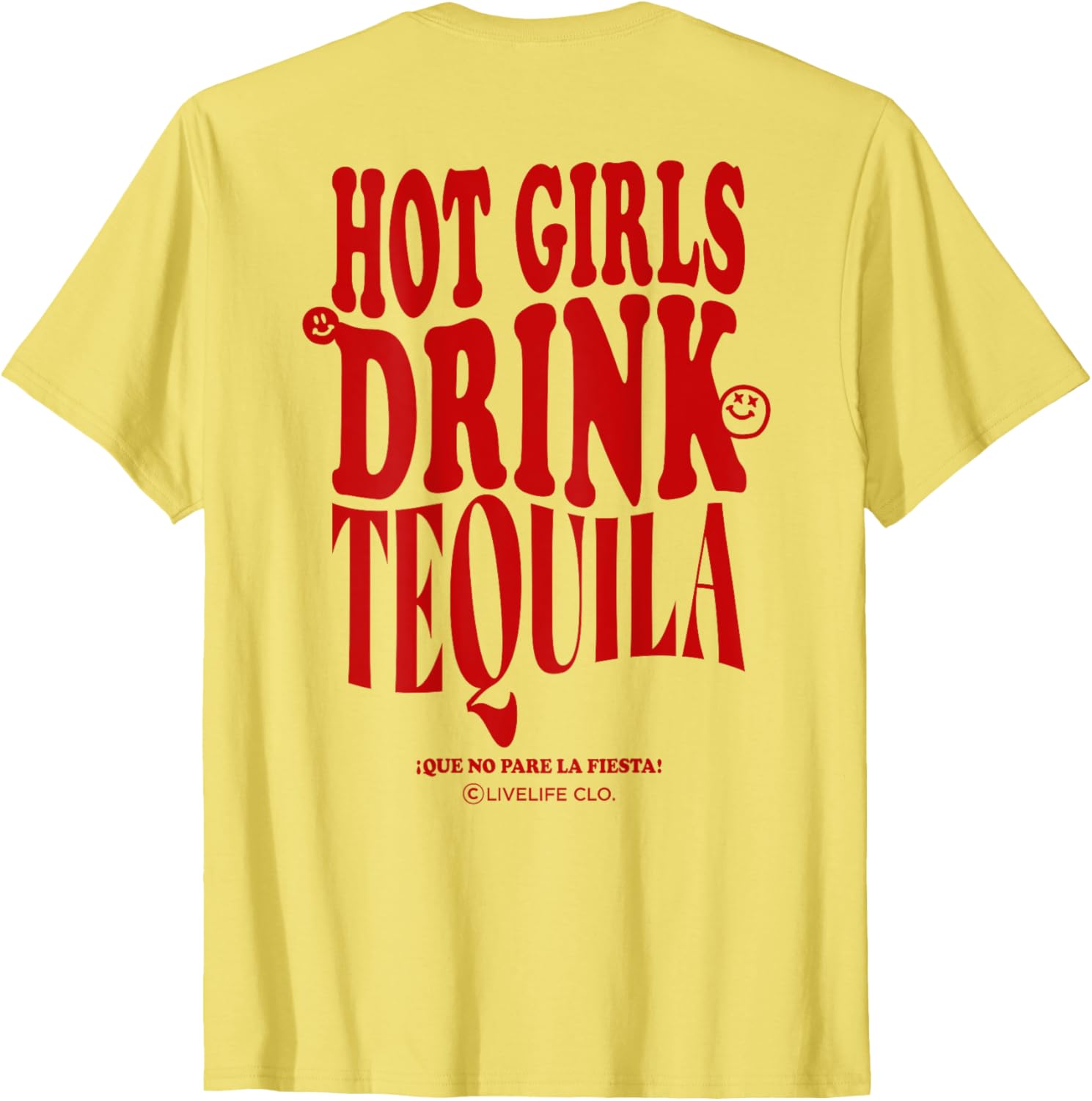 Hot Girls Drink Tequila JGA Party Backprint T-Shirt for Fun Celebrations - 9