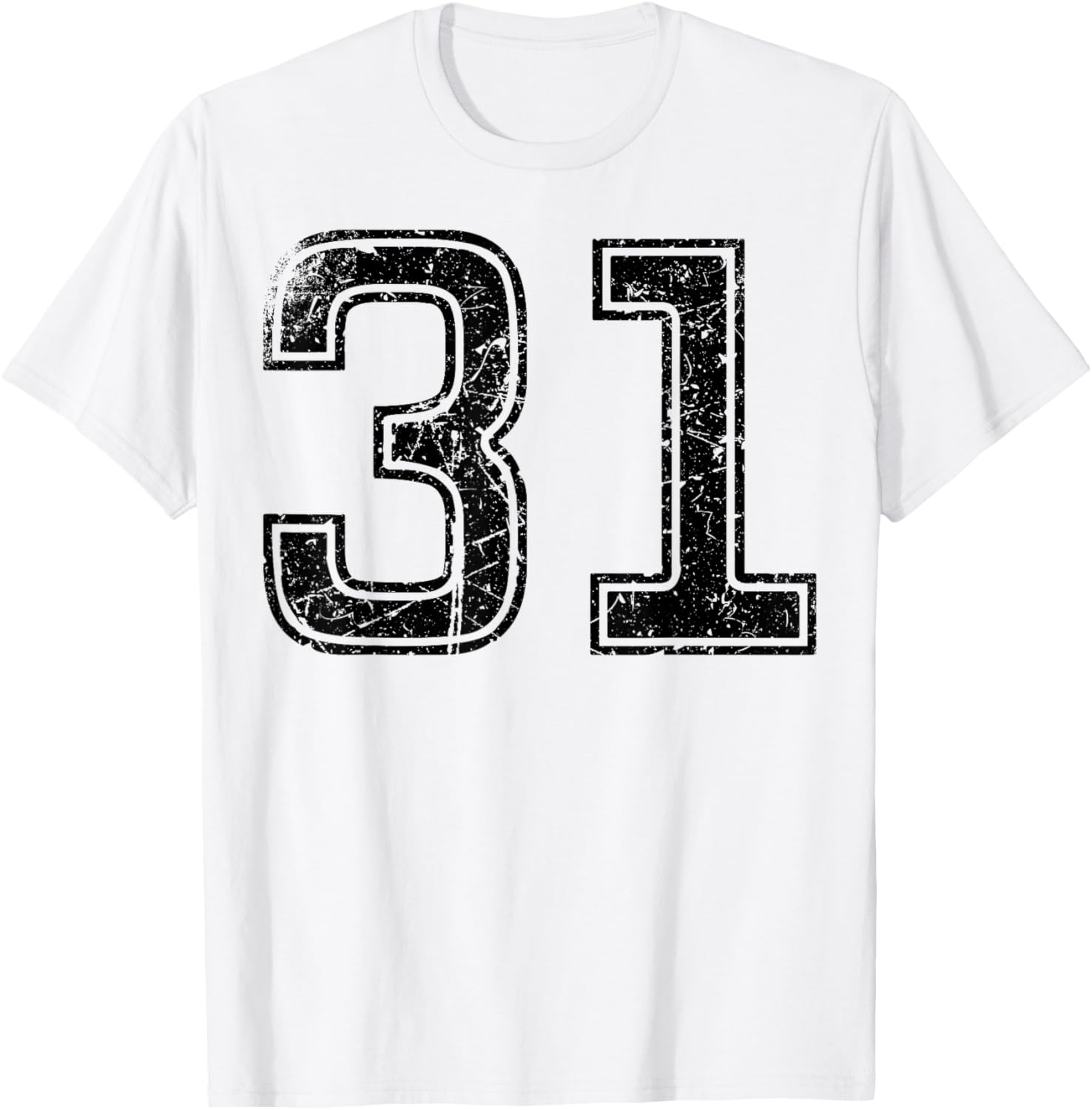 Vintage Sport Black Number 31 T-Shirt for Casual Style Enthusiasts - 16