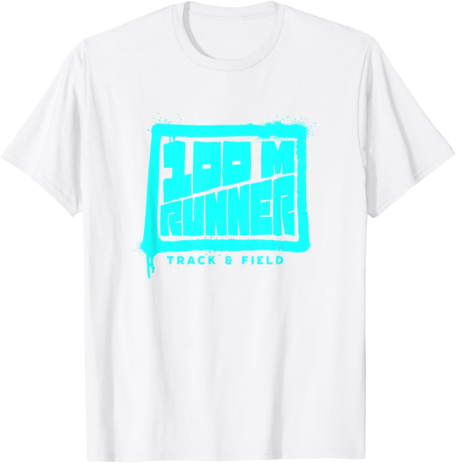 100 M Runner Track and Field T-Shirt for Athletes and Sports Fans - 1