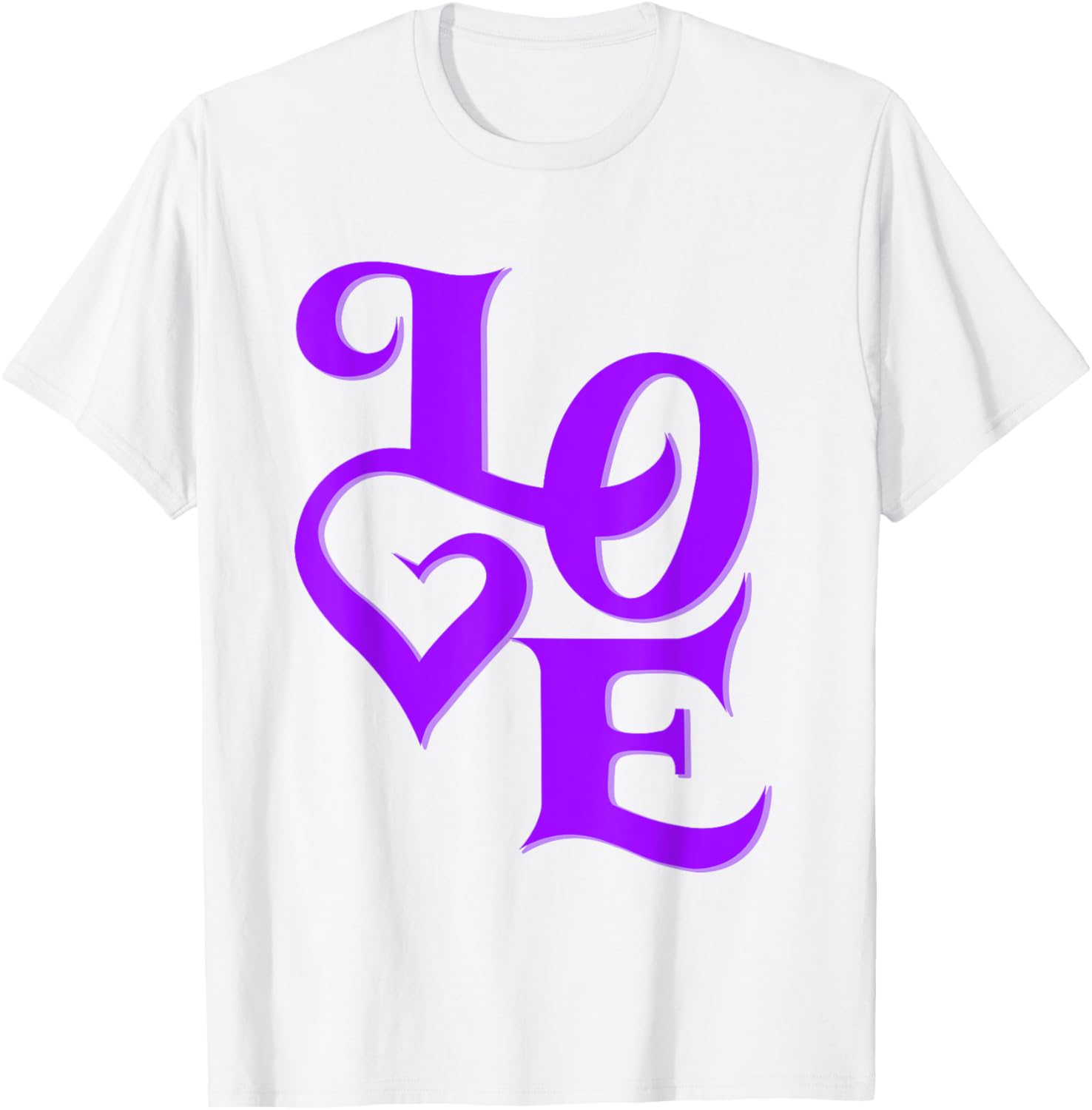 Purple Love Graphic T-Shirt for Stylish Casual Wear and Unique Fashion - 24