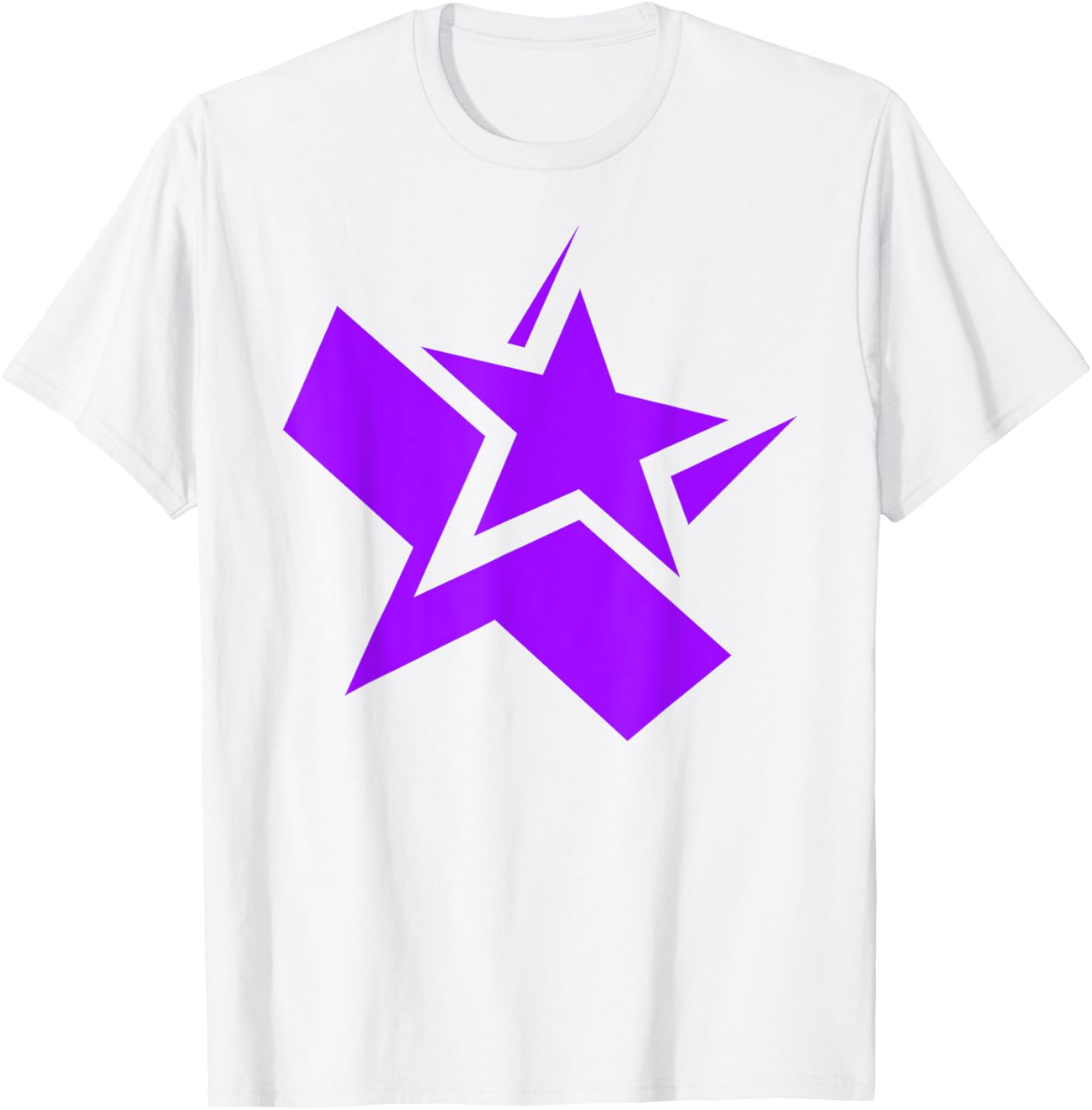 Purple Chunky Star Graphic T-Shirt for Stylish Casual Wear - 15