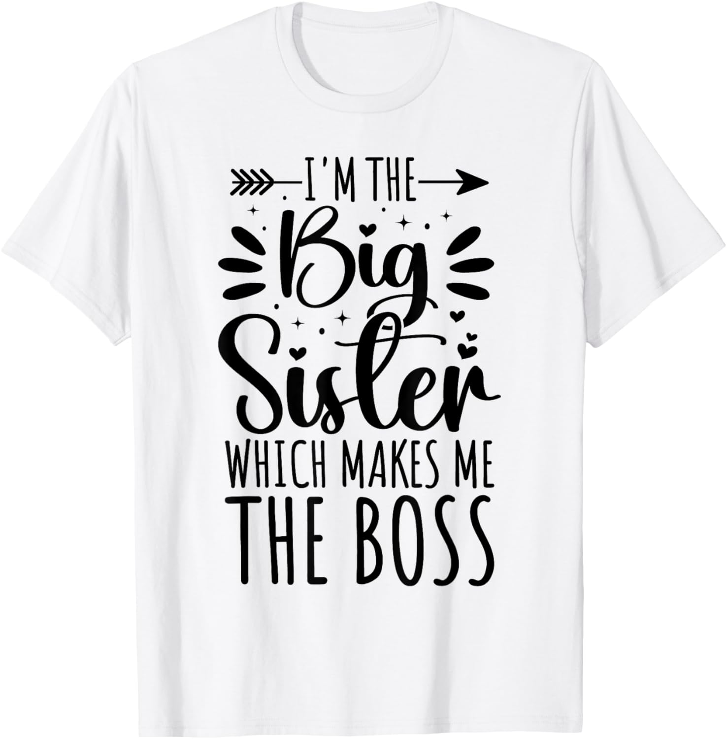 Big Sister Boss Funny Sibling T-Shirt for Proud Sisters - 1