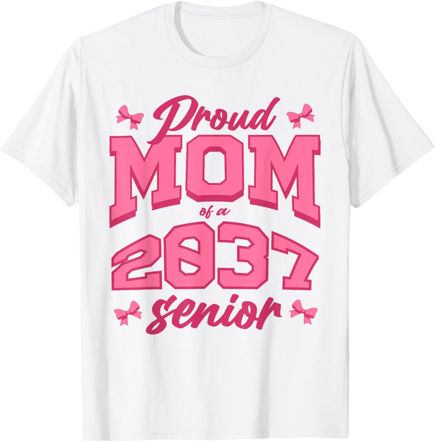 Proud Mom of 2037 Graduate Coquette T-Shirt - Stylish and Fun Apparel - 5