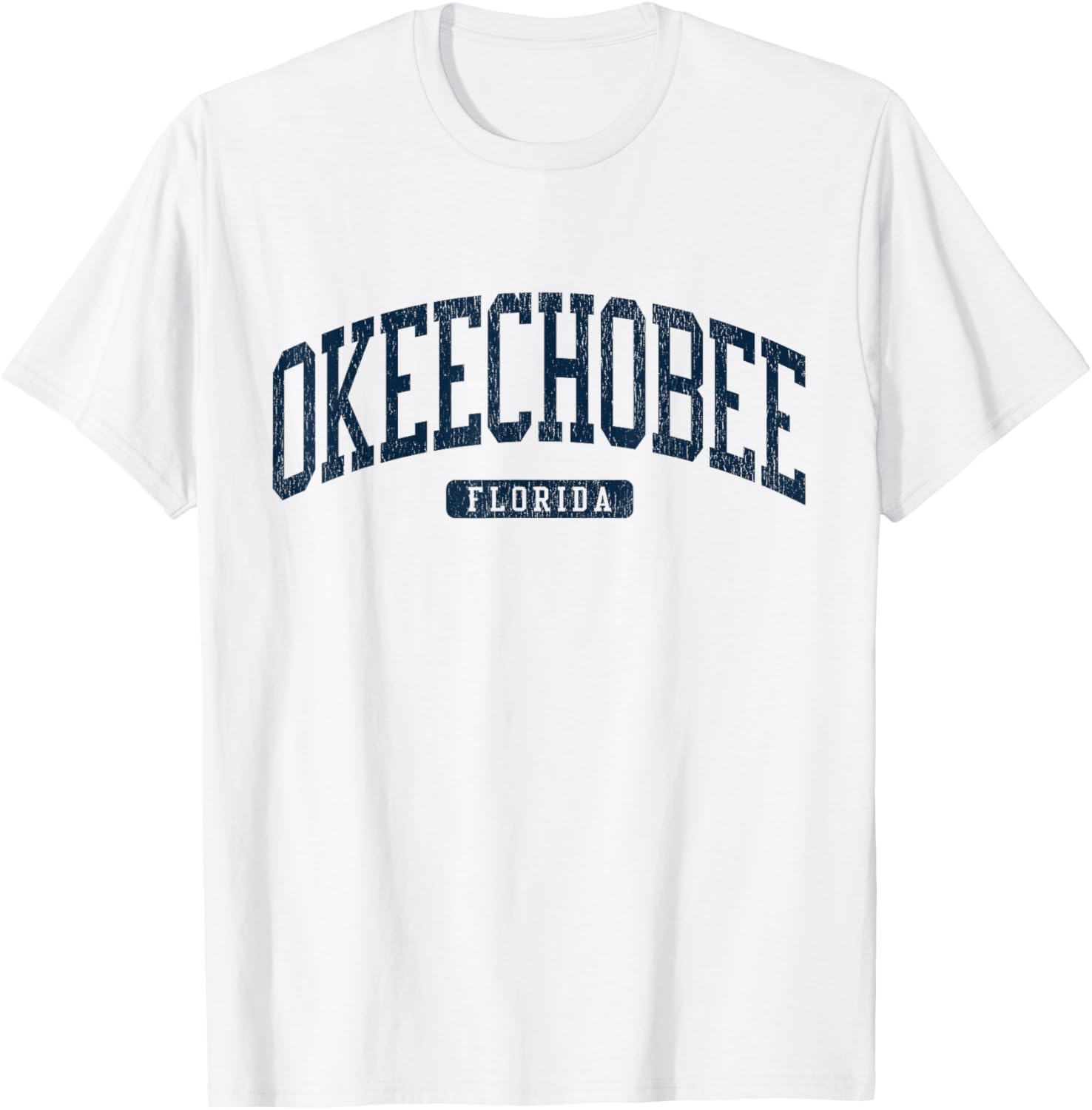 Okeechobee Florida College Style Blue T-Shirt for Students and Fans - 15