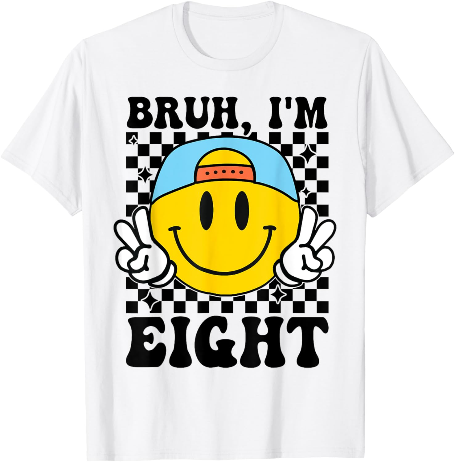 Groovy 8th Birthday T-Shirt for Boys and Girls Fun Gift Idea - 8