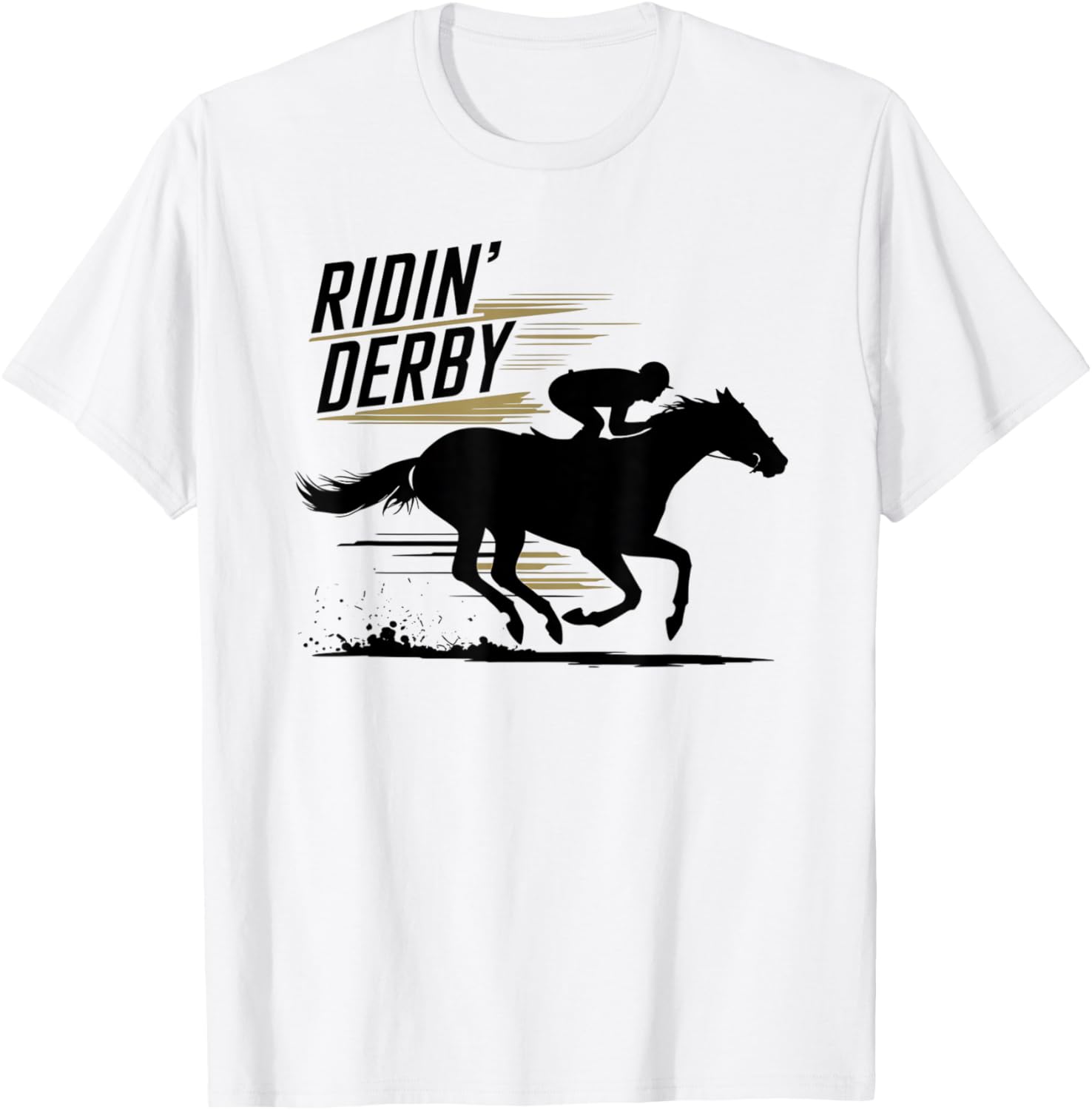 Ridin Derby Retro Horse Racing Fans Equestrian T-Shirt Fun Tee - 14