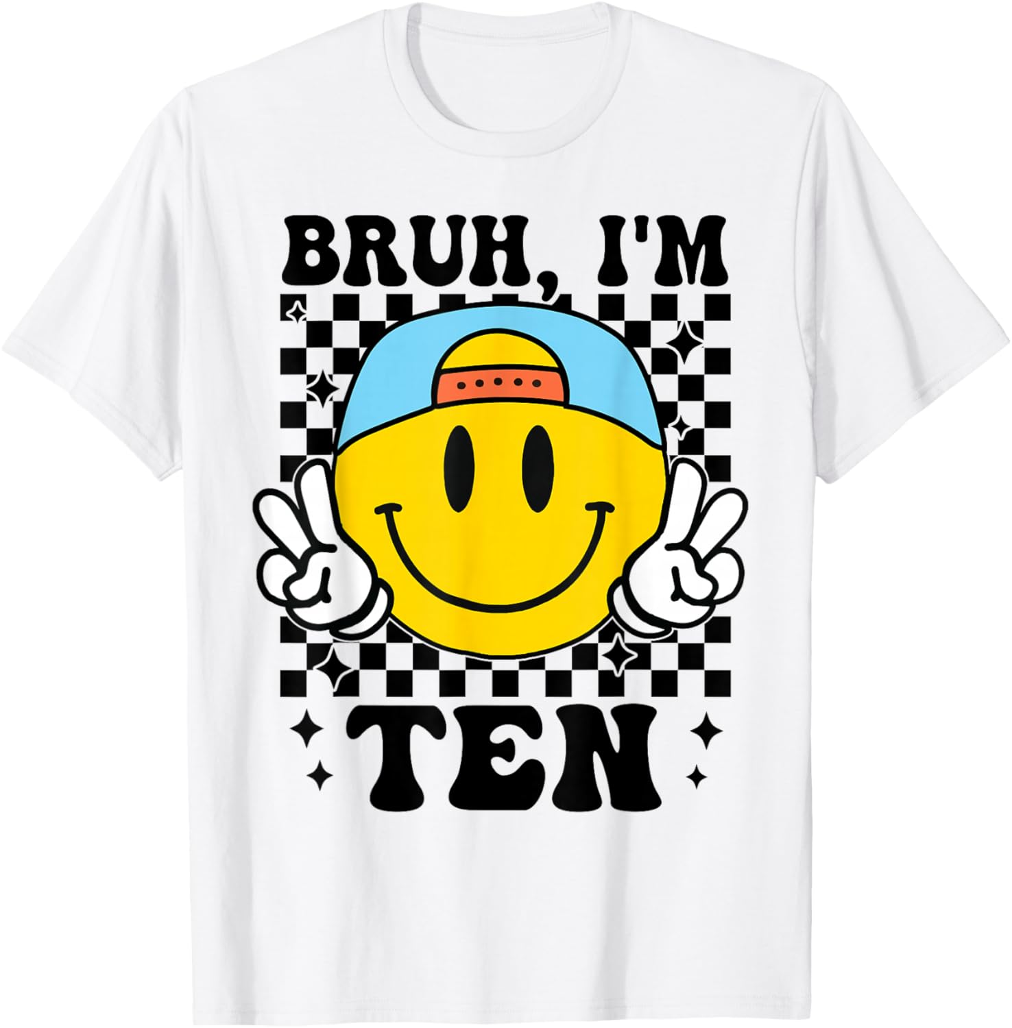 Groovy 10th Birthday T-Shirt for Boys Girls Fun Trendy Design - 10