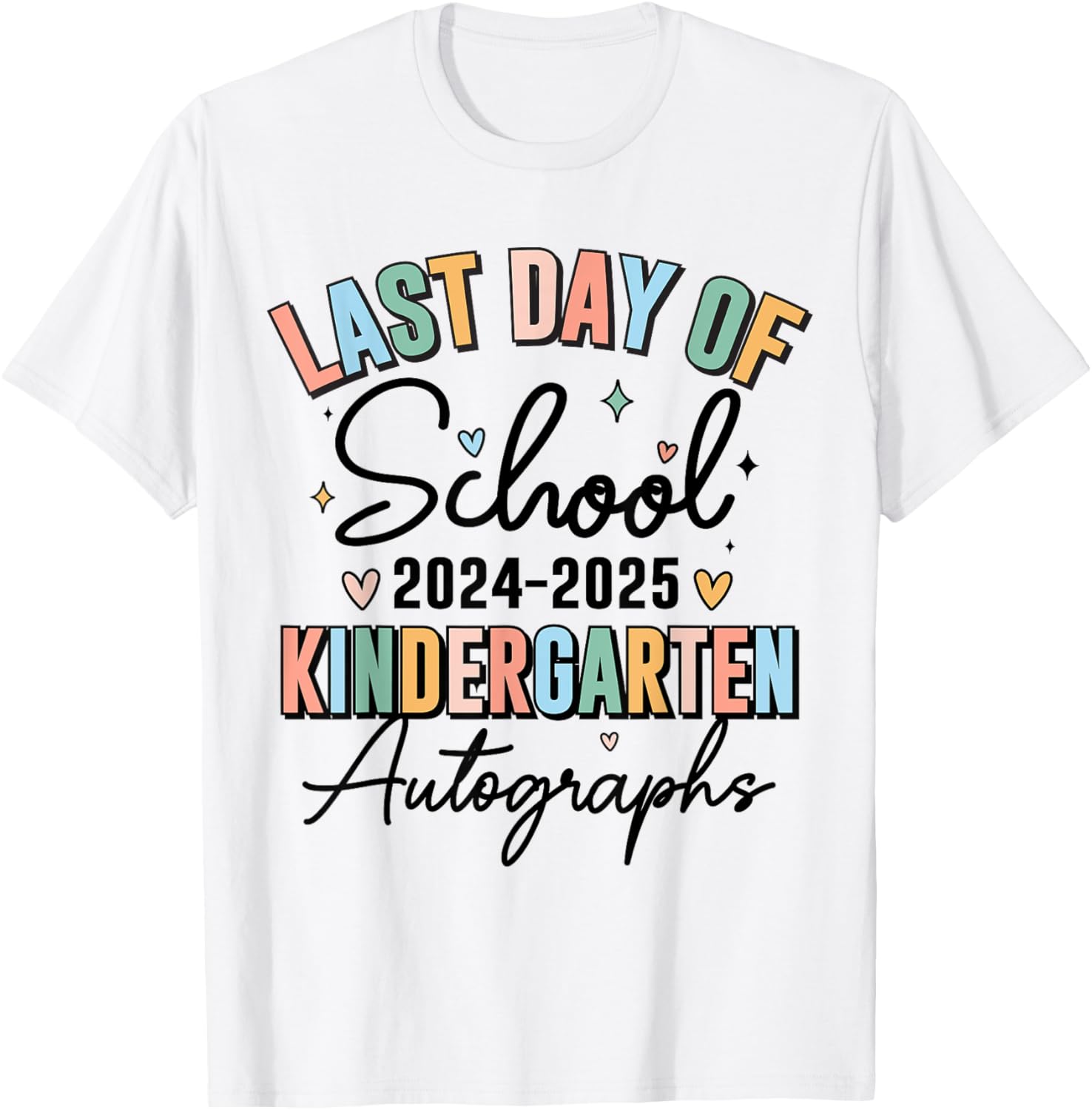 2024 Kindergarten Graduation T-Shirt for Boys and Girls with Autographs - 13