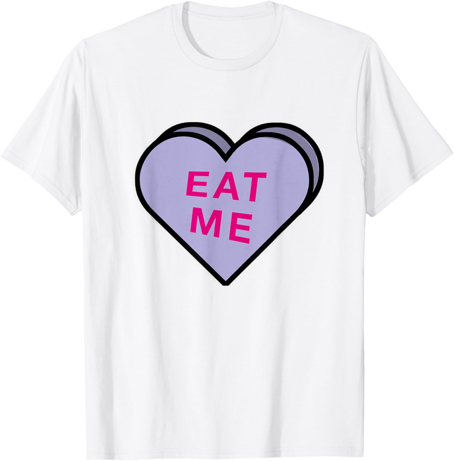 Funny Eat Me Valentine's T-Shirt - Cute Dirty Candy Heart Design - 8