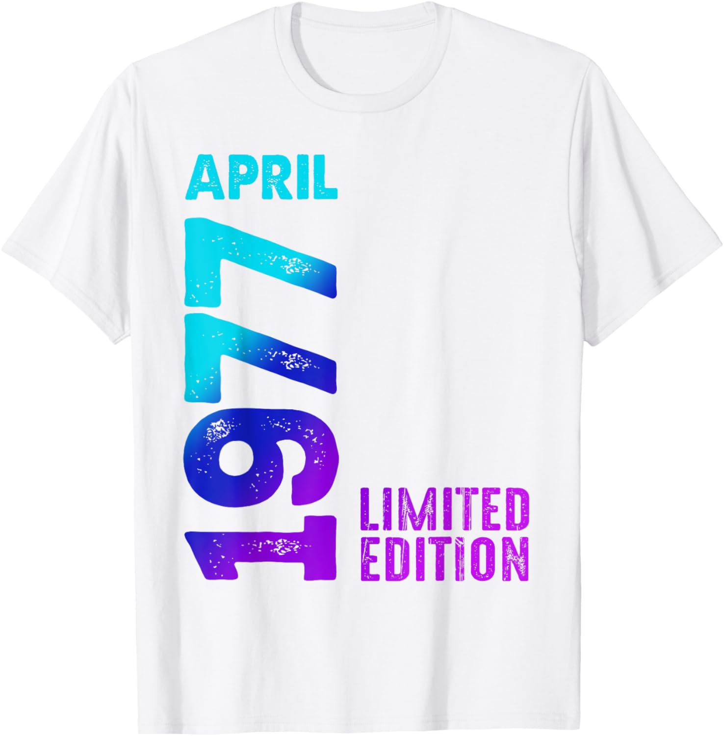 Vintage 1977 Retro T-Shirt Limited Edition Celebrate April Birthdays - 6